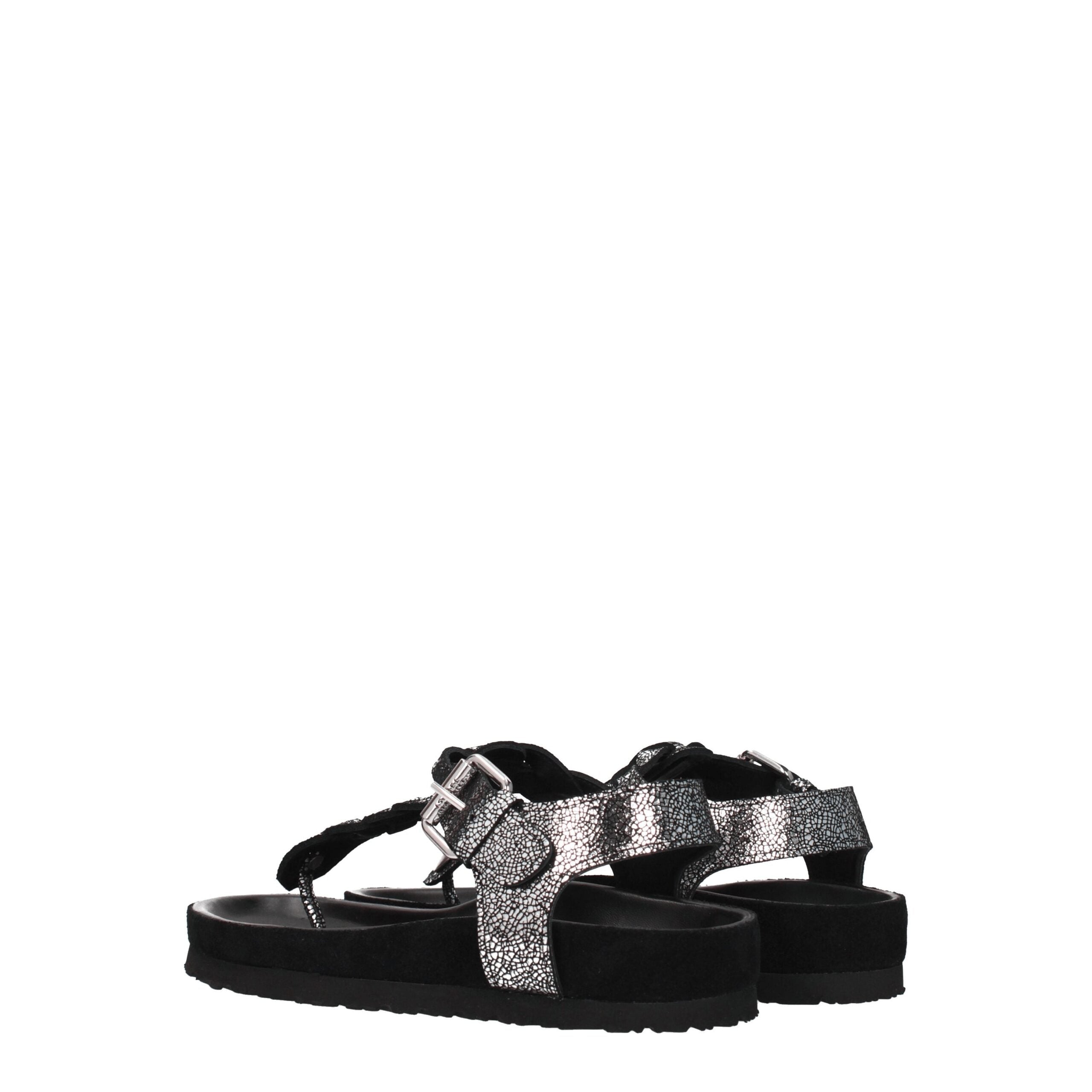 Isabel Marant Schwarze Flip-Flop-Sandalen aus Leder