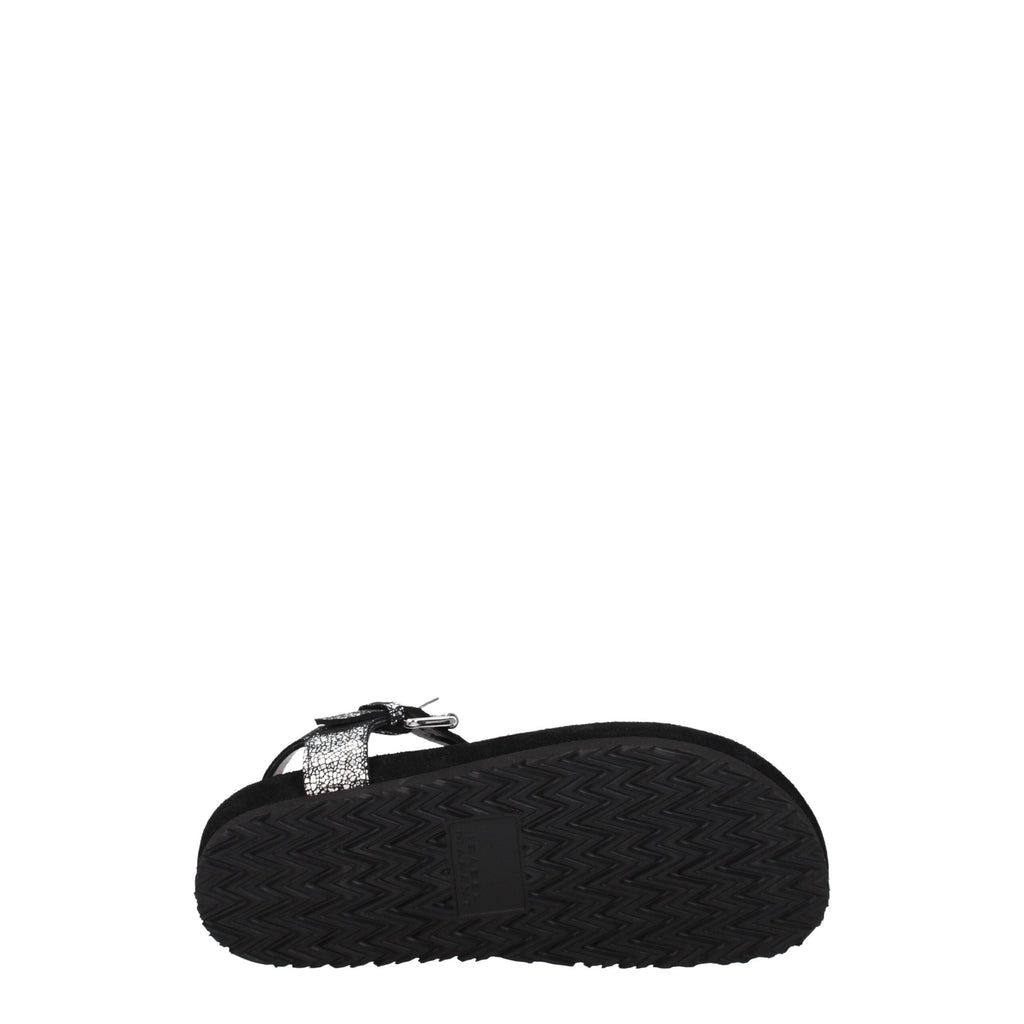 Isabel Marant Schwarze Flip-Flop-Sandalen aus Leder