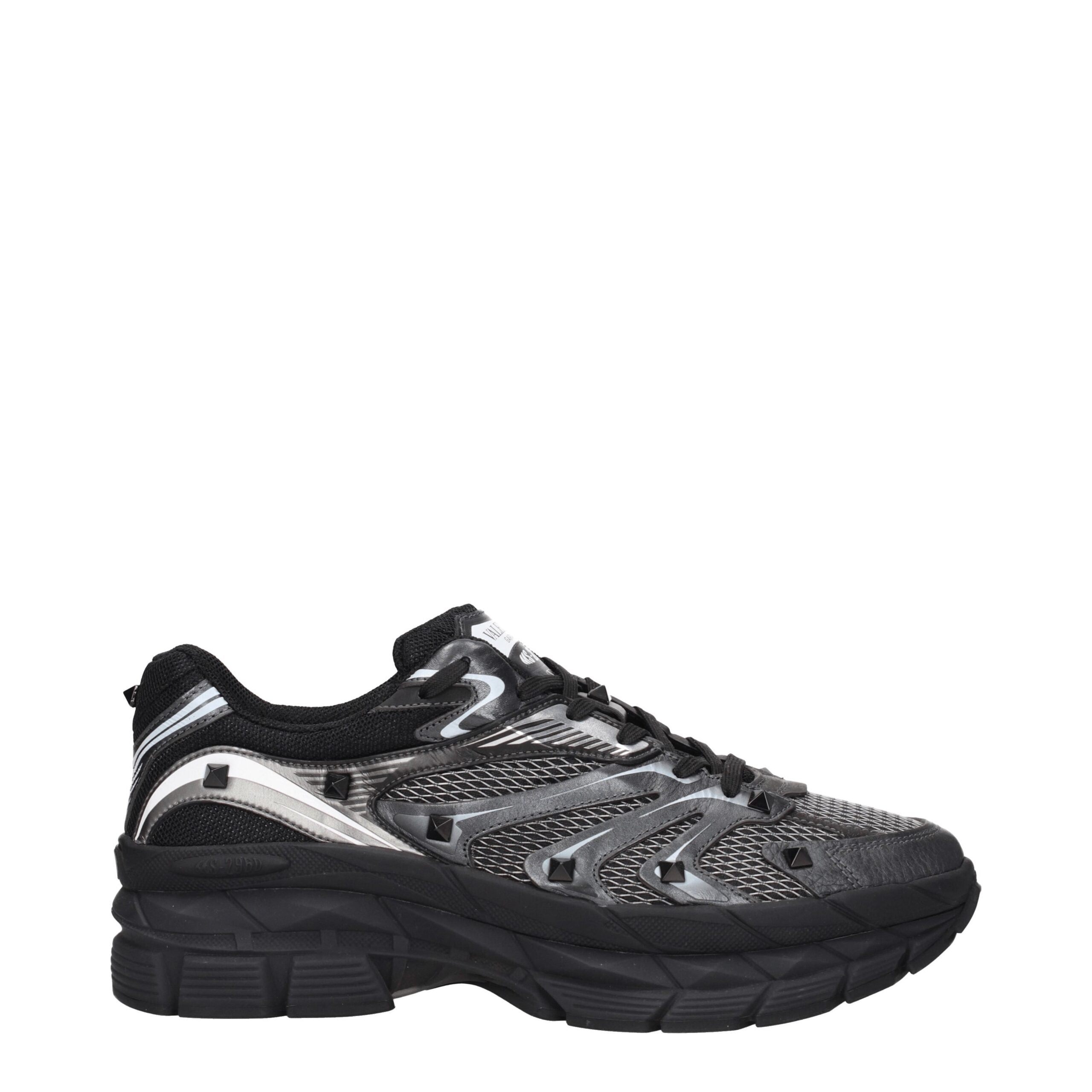 Valentino Garavani Schwarzer Stoff Sportliche Turnschuhe