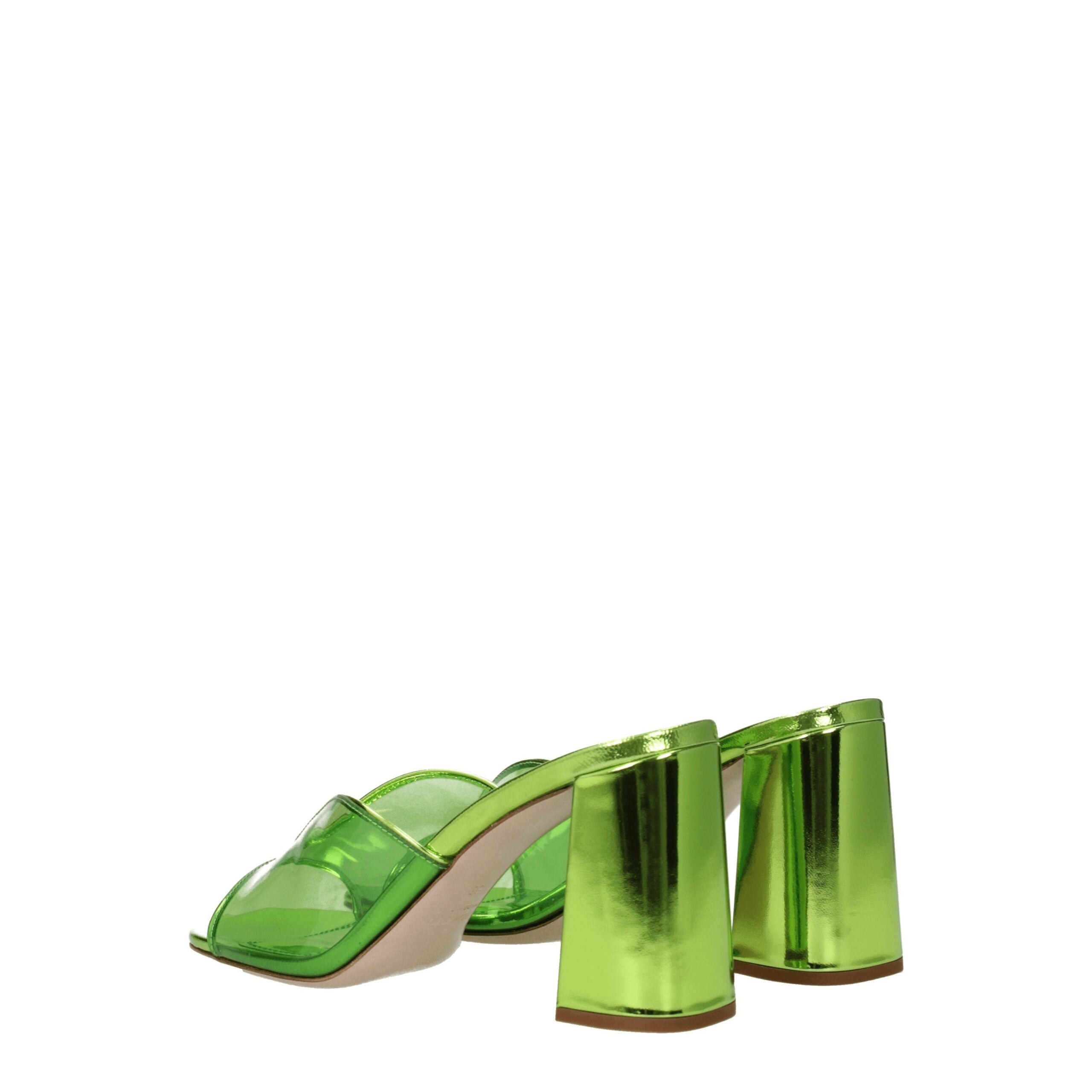 Miu Miu Grüne Plexiglas-Plateau-Sandalen