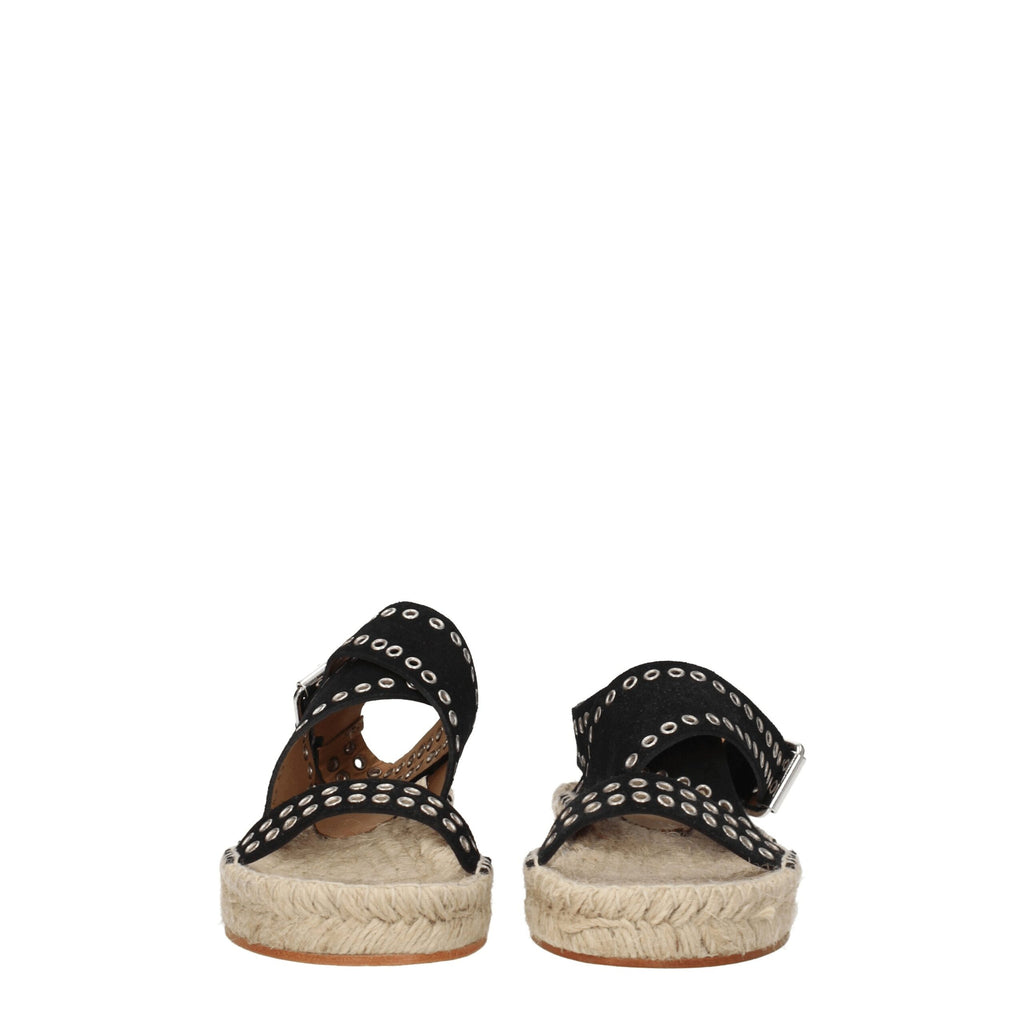 Isabel Marant Flache Sandalen aus schwarzem Leder