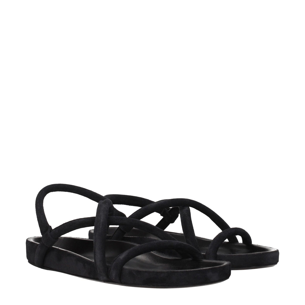 Isabel Marant Flache Sandalen aus schwarzem Leder