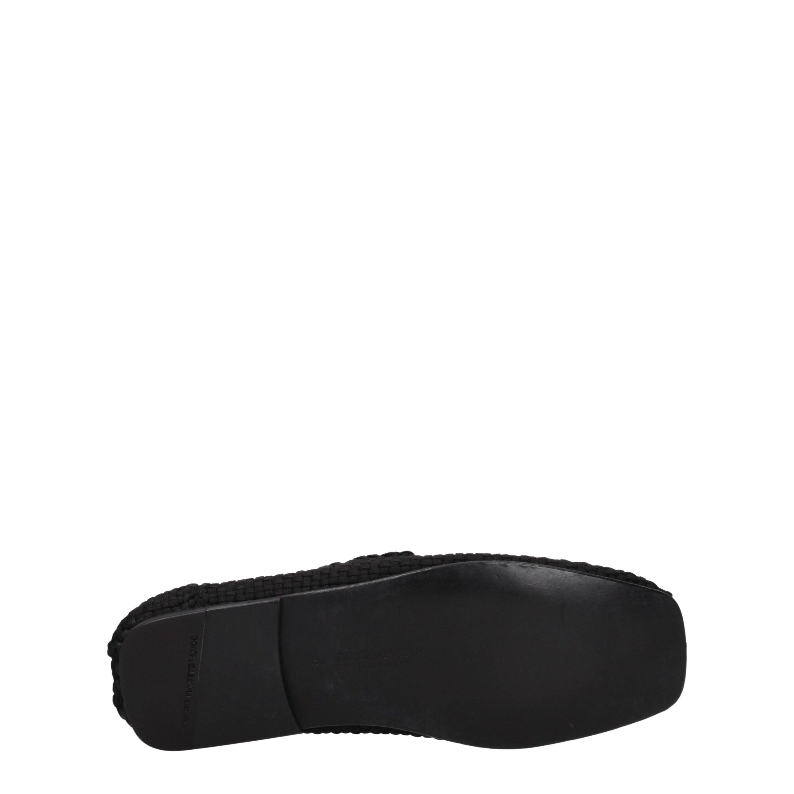 Dolce & Gabbana Slipper aus schwarzem Stoff