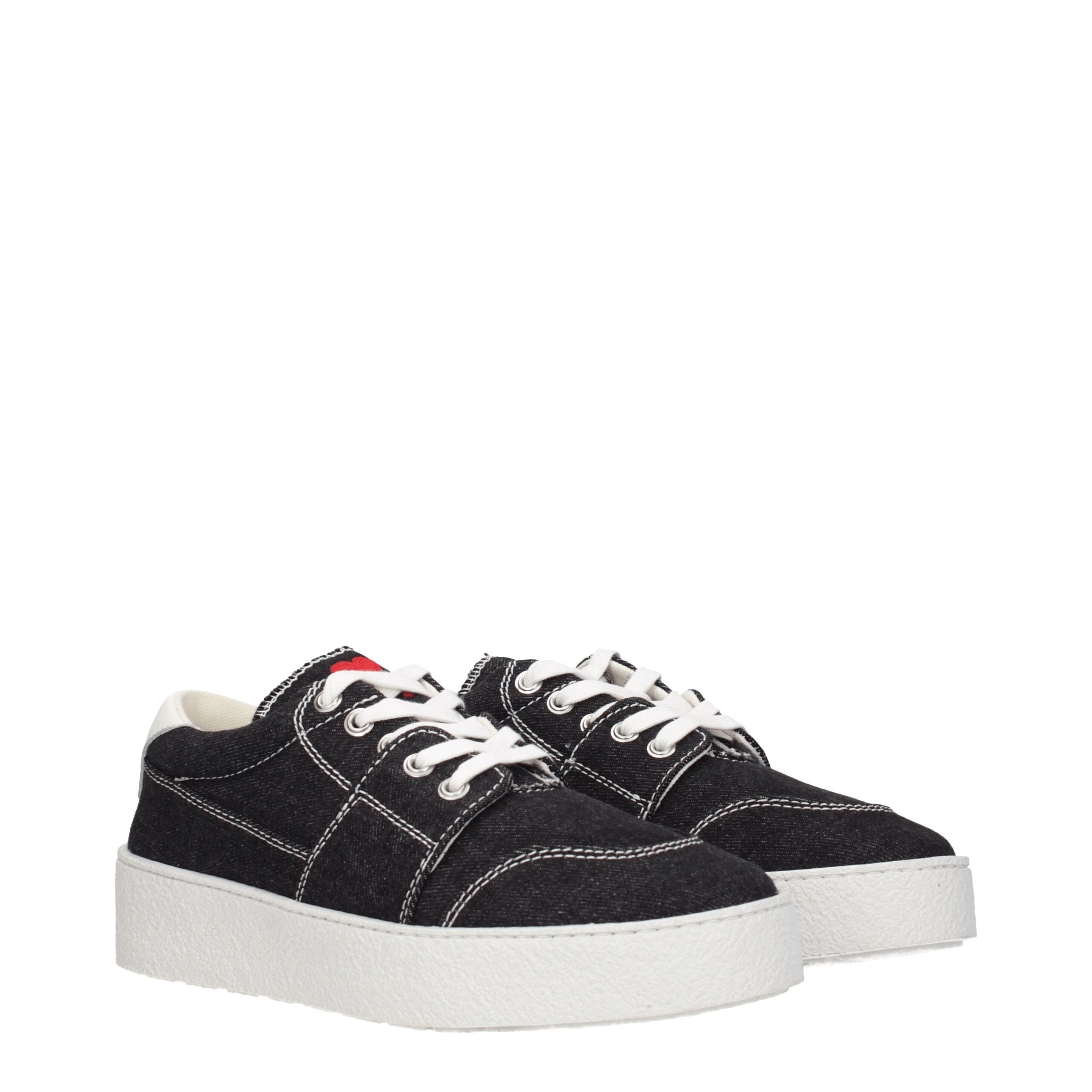 Ami Paris Schwarzer Stoff Low Tops