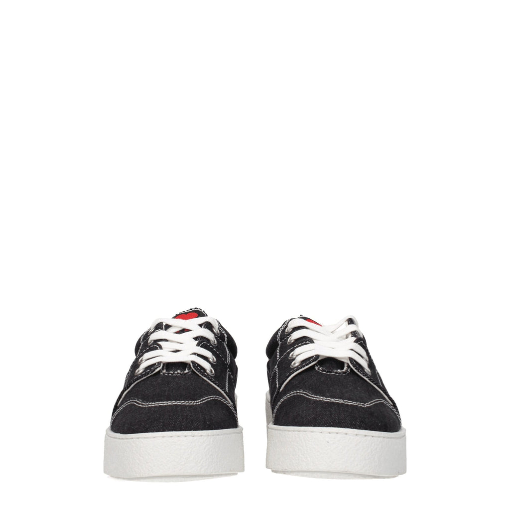 Ami Paris Schwarzer Stoff Low Tops