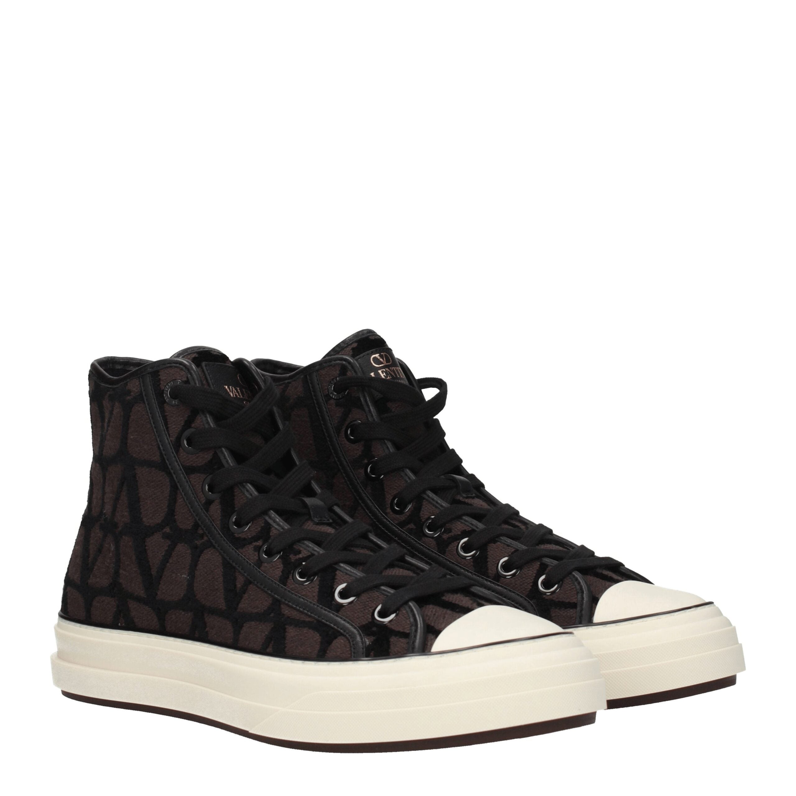 Valentino Garavani Braune Stoff-High-Tops