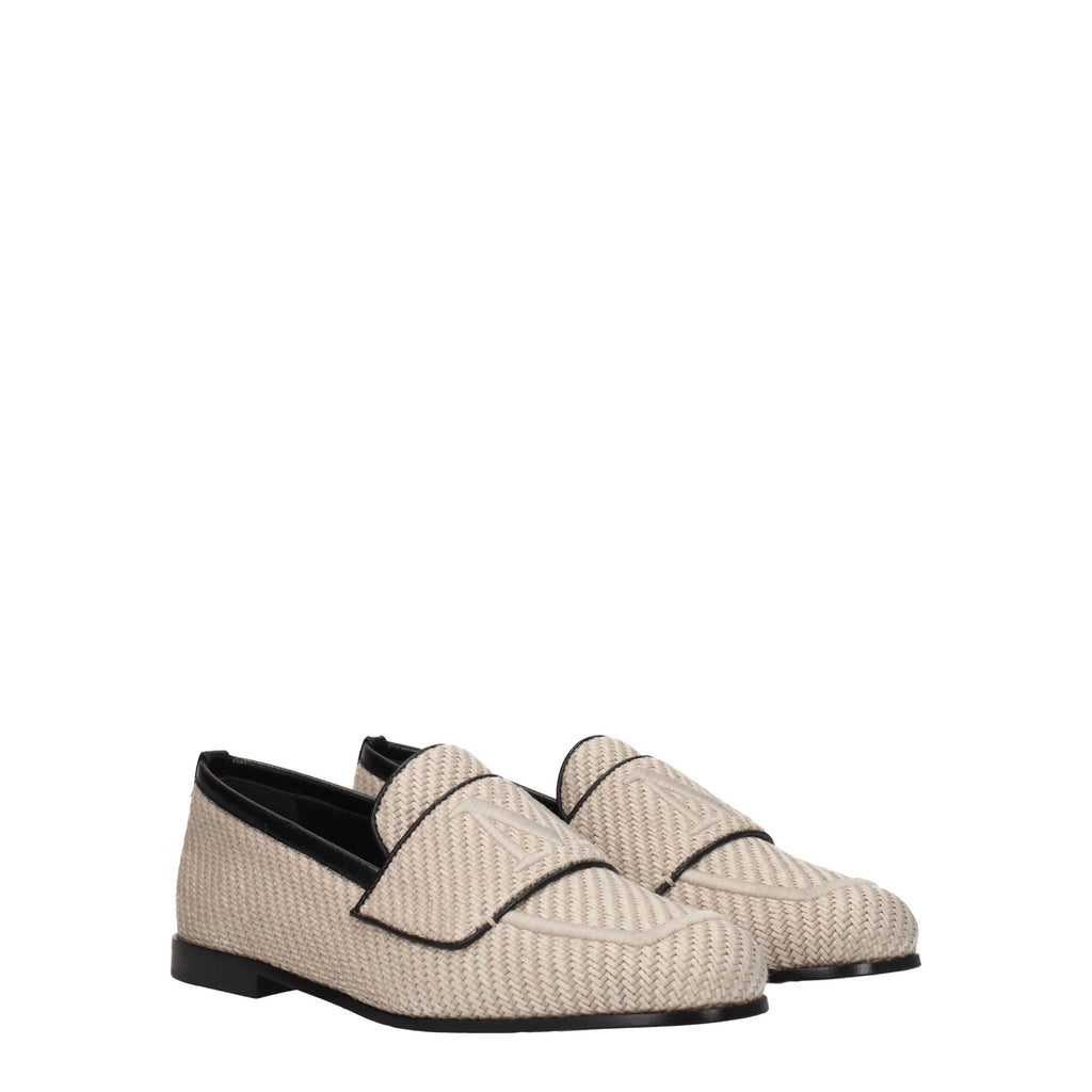 Max Mara Beigefarbene Slipper aus Stoff