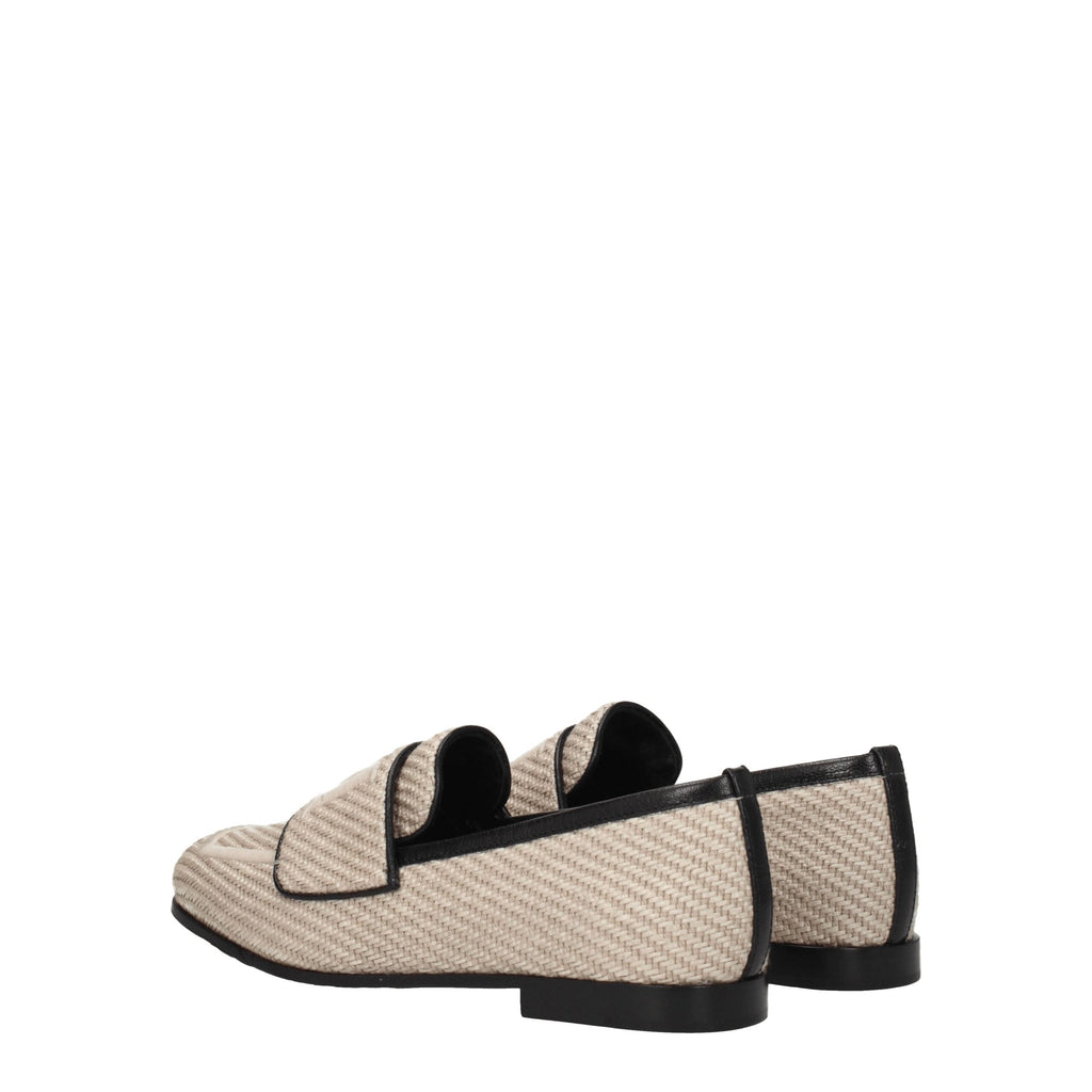 Max Mara Beigefarbene Slipper aus Stoff
