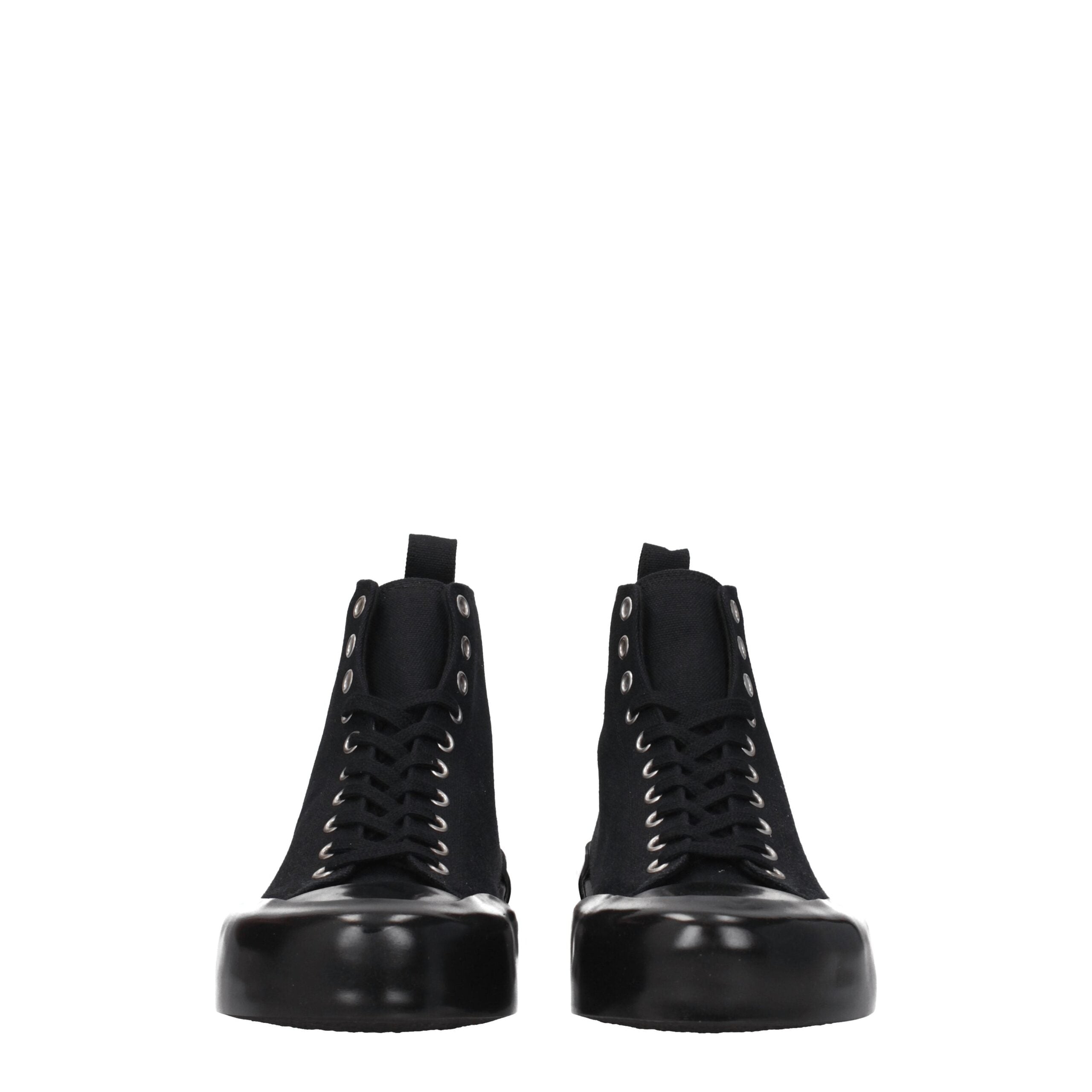 Jil Sander Schwarze Stoff-High-Tops