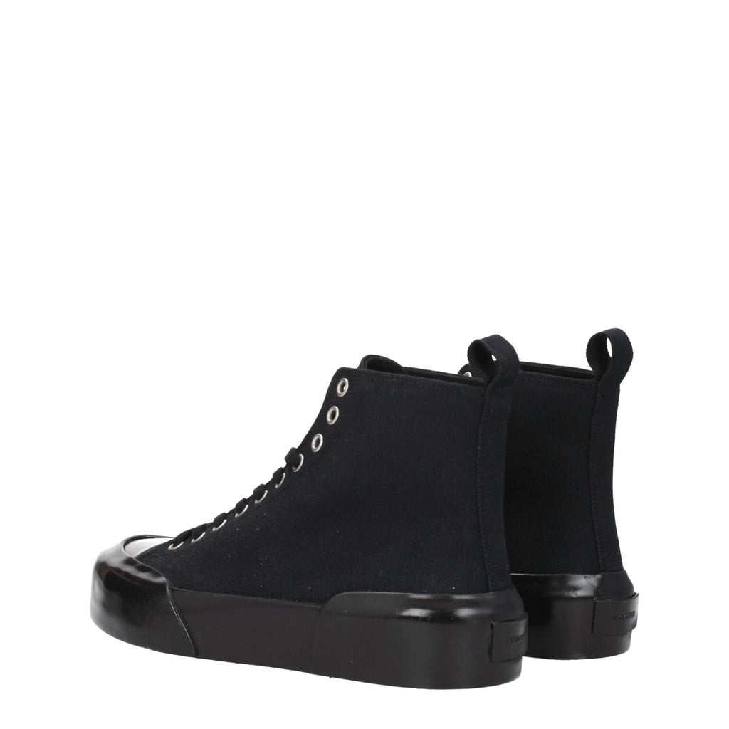 Jil Sander Schwarze Stoff-High-Tops