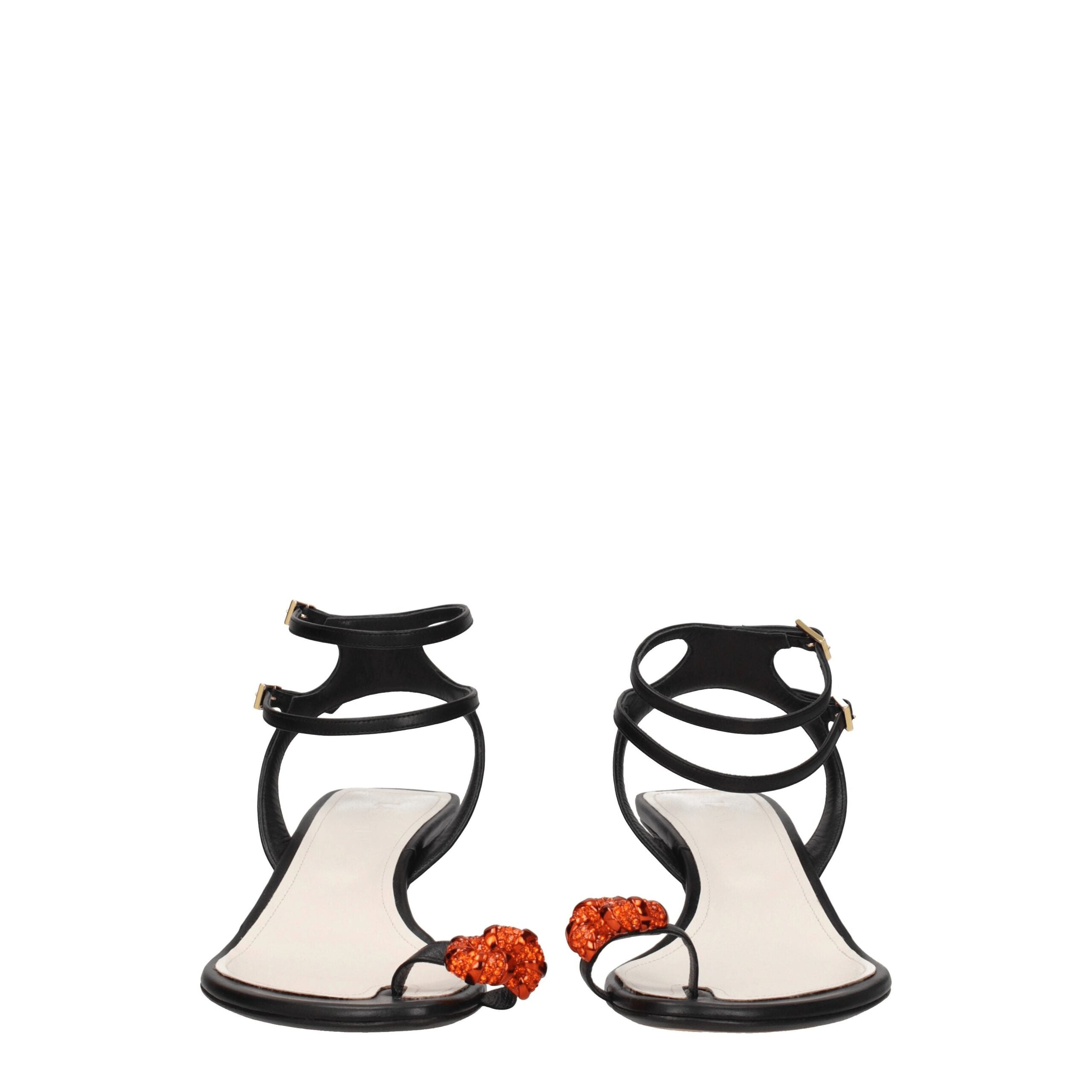 Lanvin Schwarze Leder-Stilettos mit Pfennigabsatz