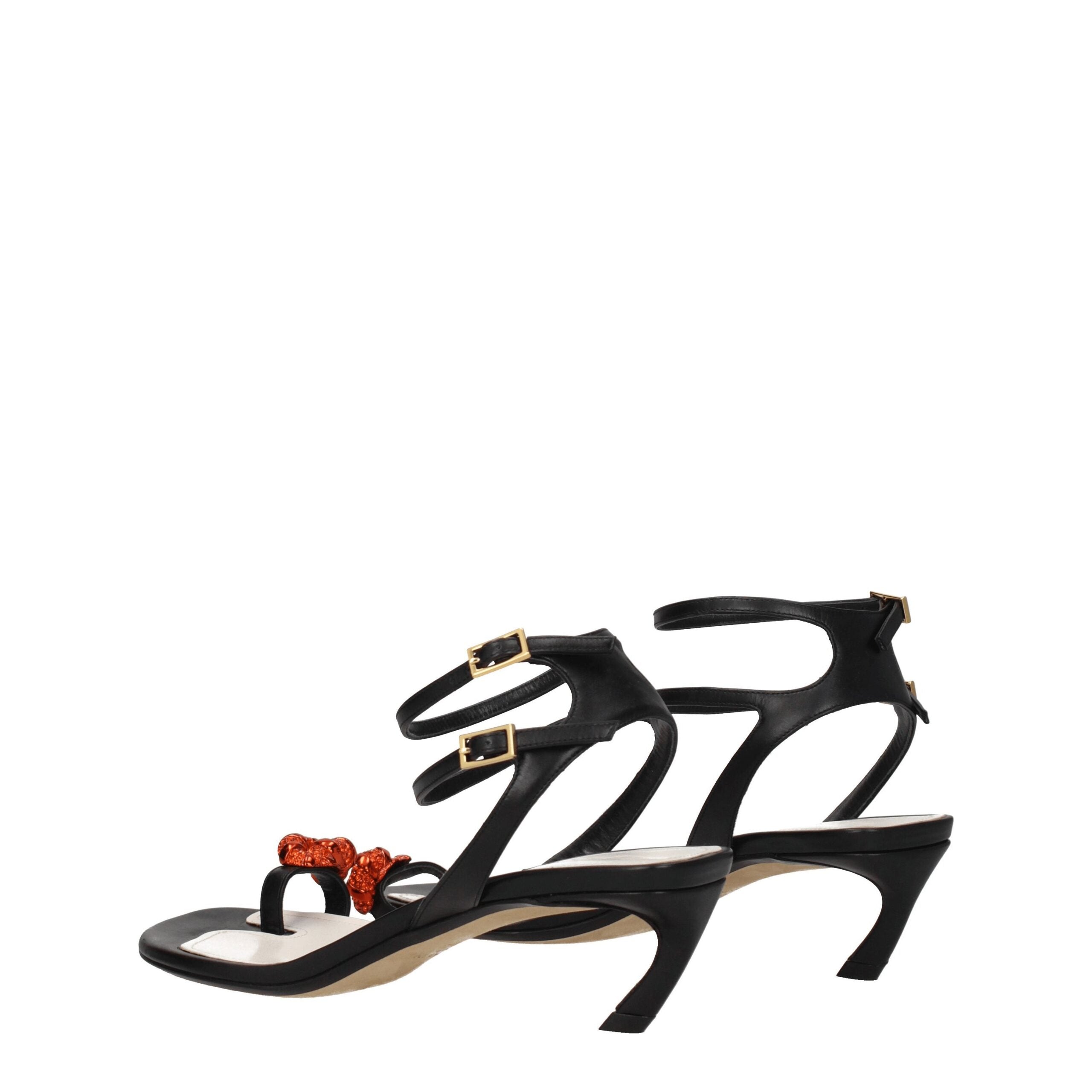 Lanvin Schwarze Leder-Stilettos mit Pfennigabsatz
