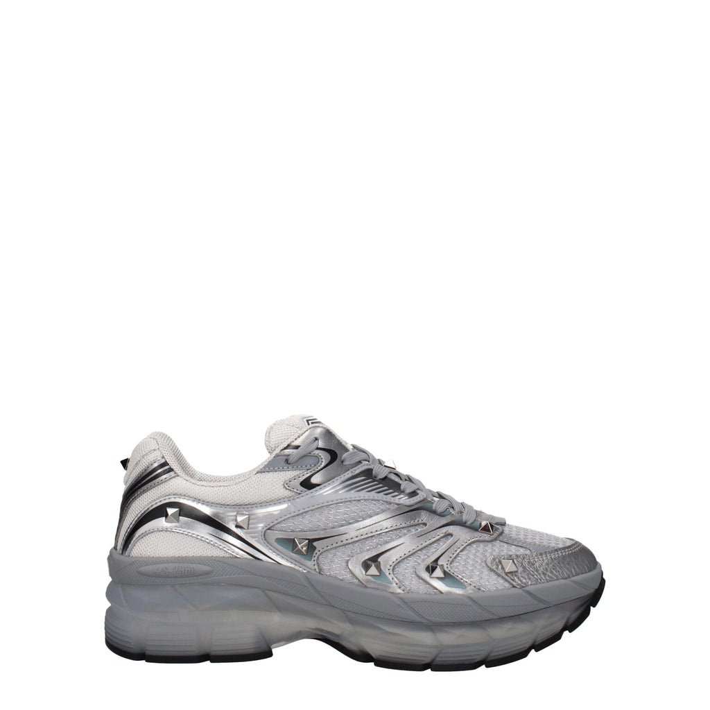 Valentino Garavani Graue Sportliche Turnschuhe aus Stoff