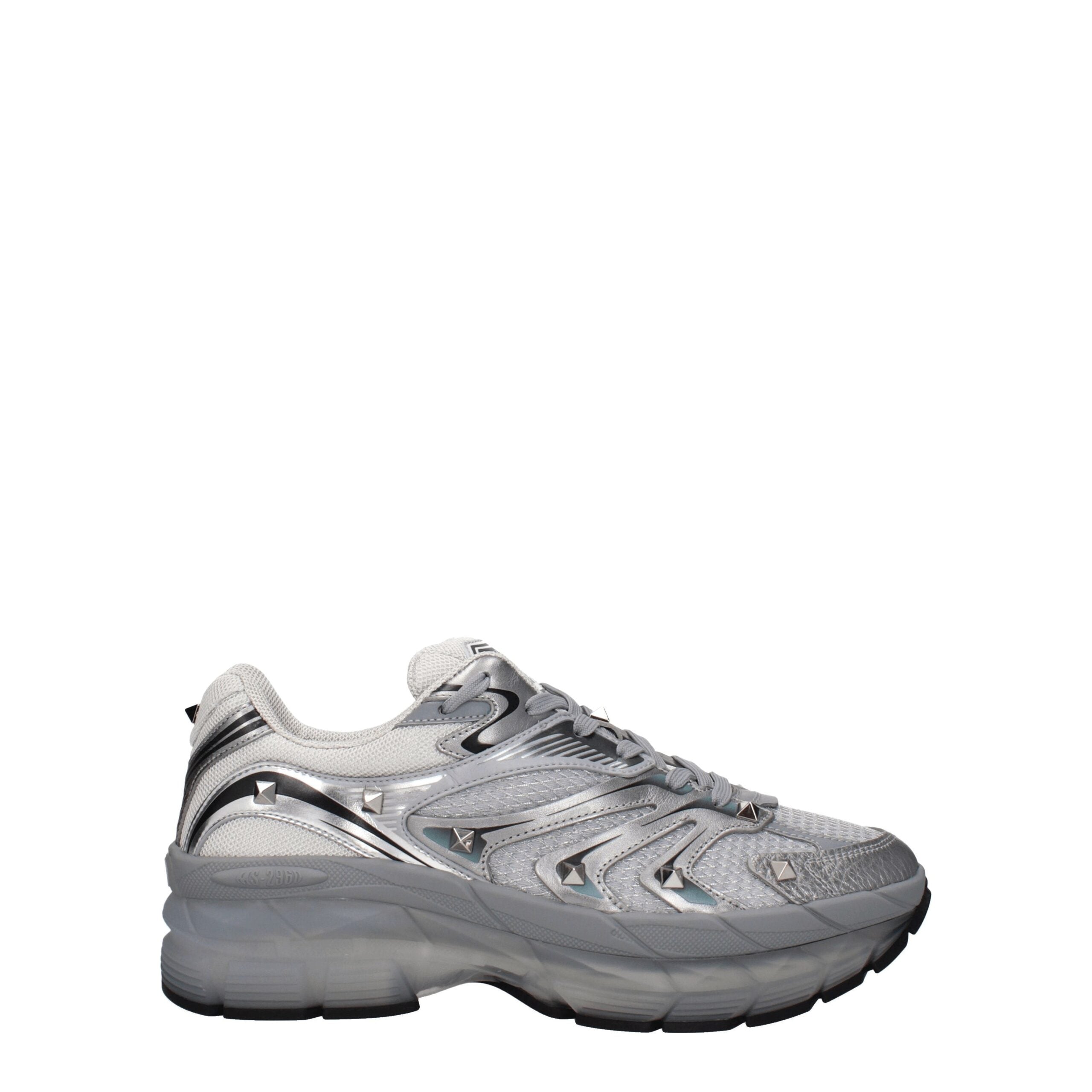 Valentino Garavani Graue Sportliche Turnschuhe aus Stoff