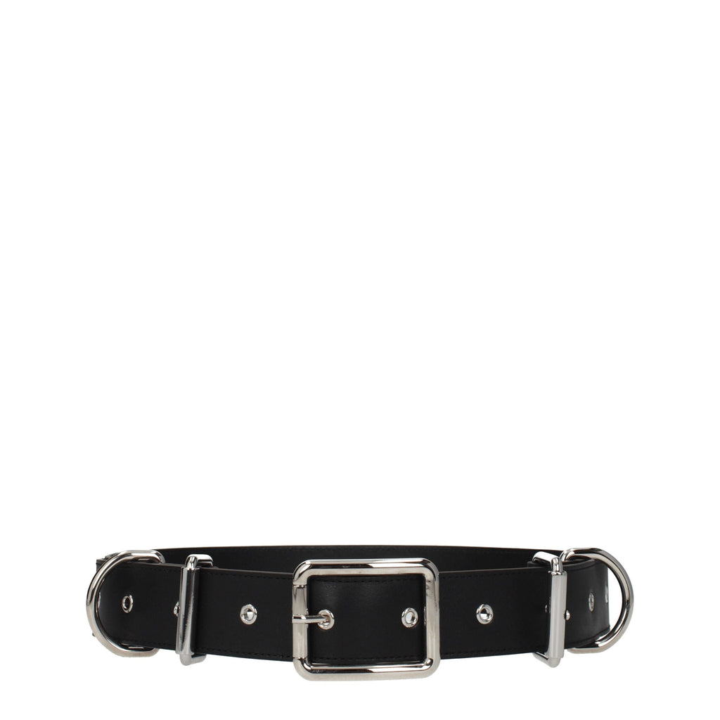 Moschino Schwarze Ledergürtel