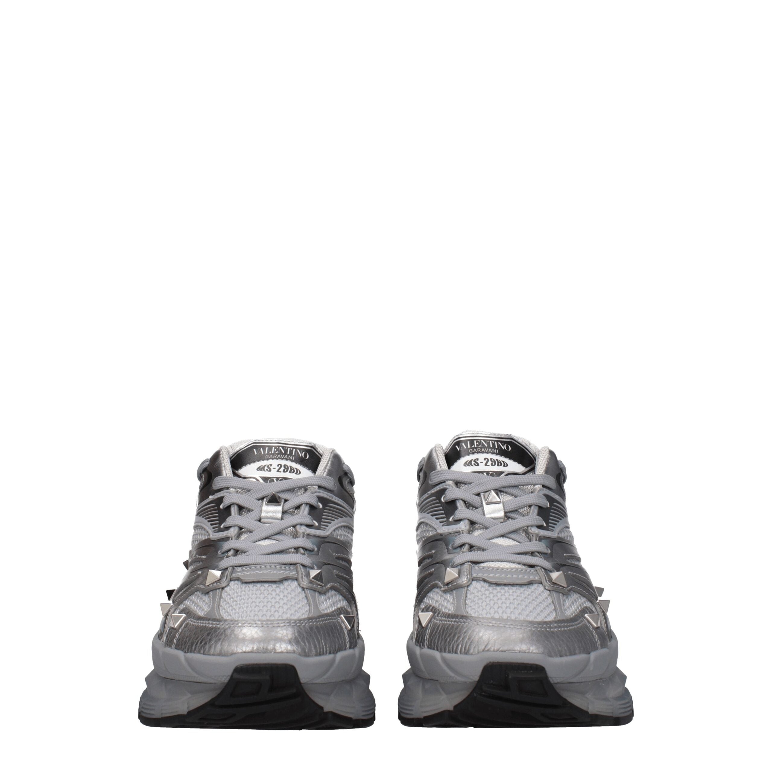 Valentino Garavani Graue Sportliche Turnschuhe aus Stoff
