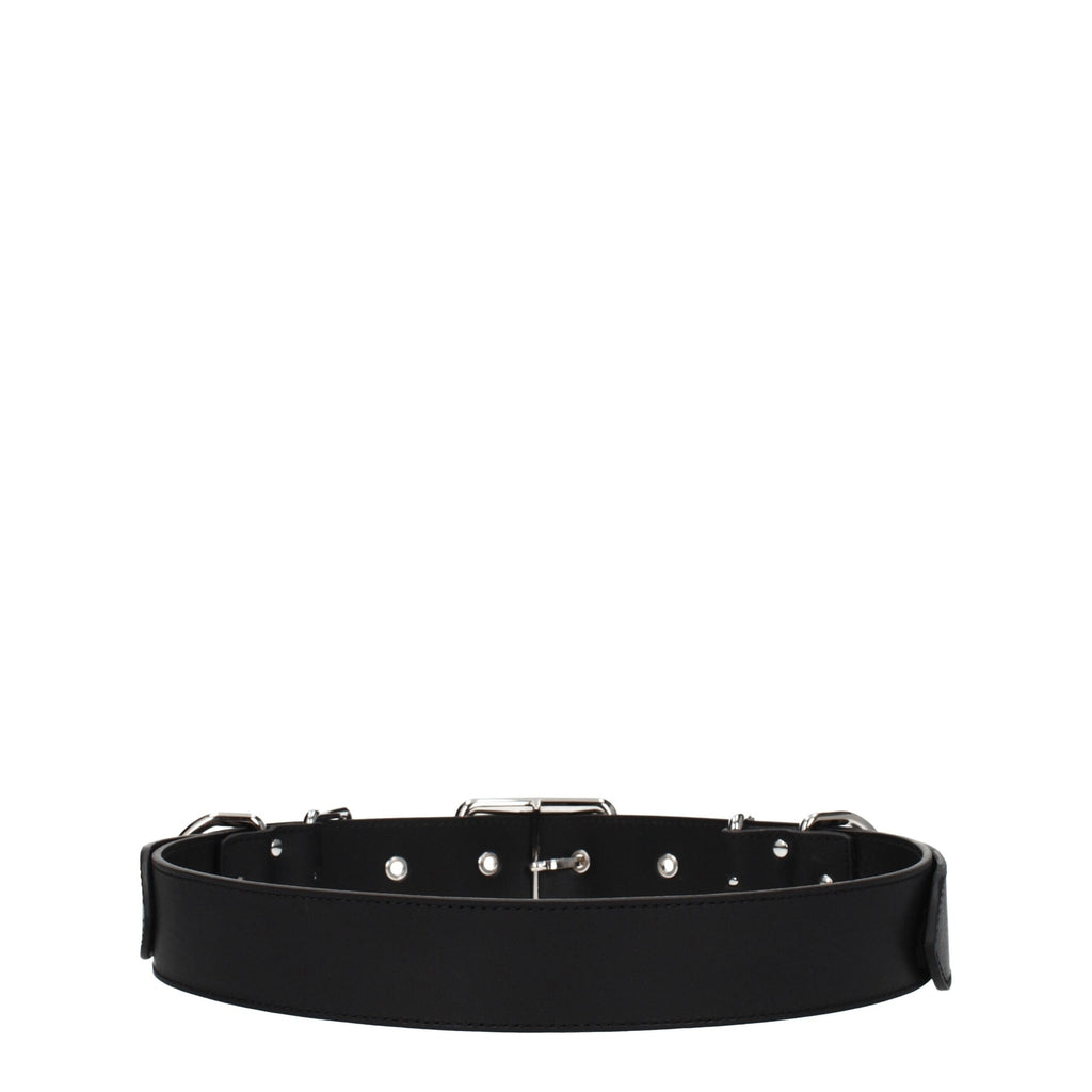 Moschino Schwarze Ledergürtel