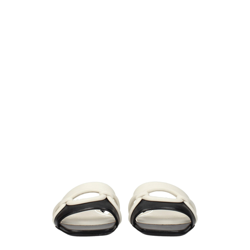 Valentino Garavani Schwarze Lederpantoffeln Sandalen