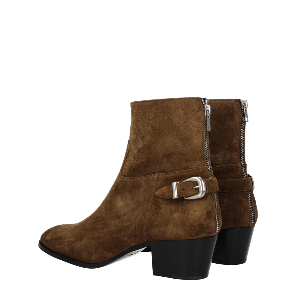 Celine Braune Lederstiefeletten