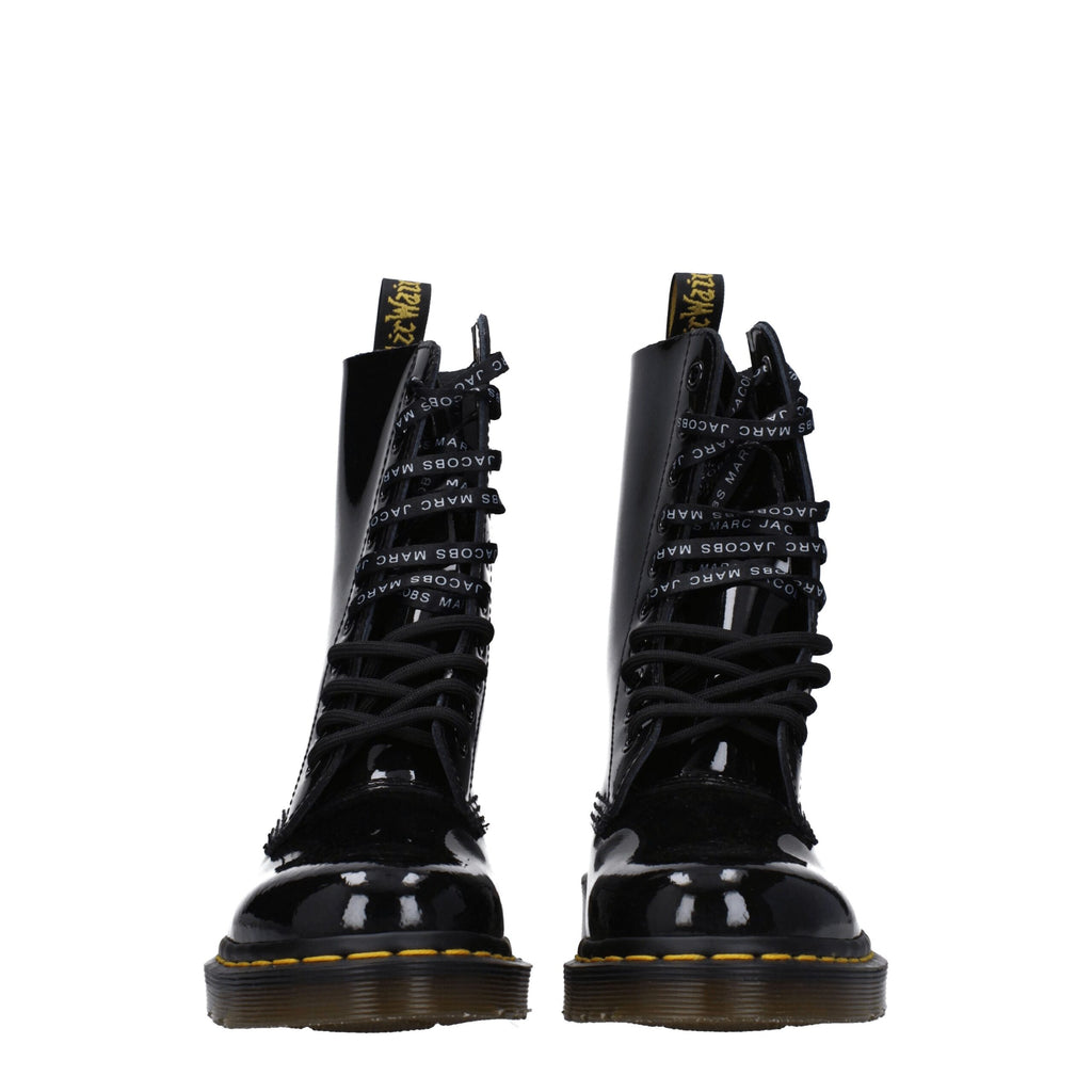 Dr. Martens Schwarze Lederstiefeletten