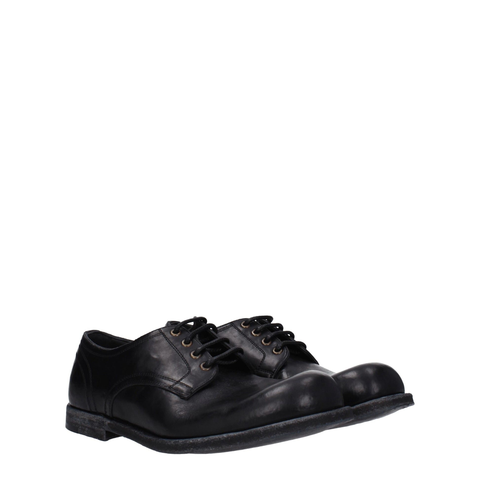 Dolce & Gabbana Schwarze Leder Oxfords und Derby
