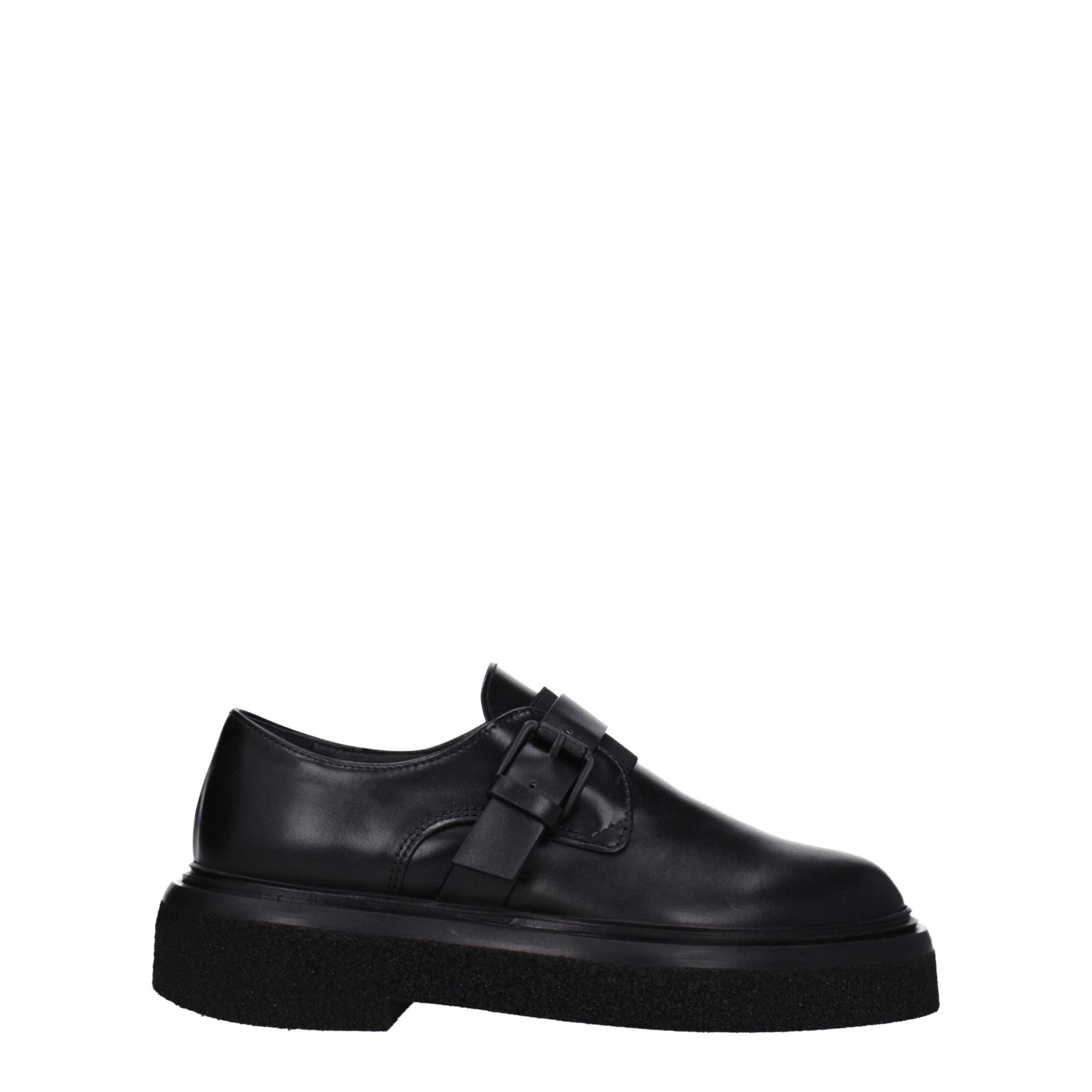 Max Mara Schwarze Leder Oxfords und Derbies