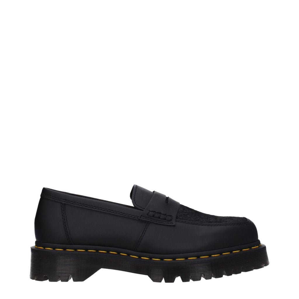 Dr. Martens Schwarze Leder Slipper