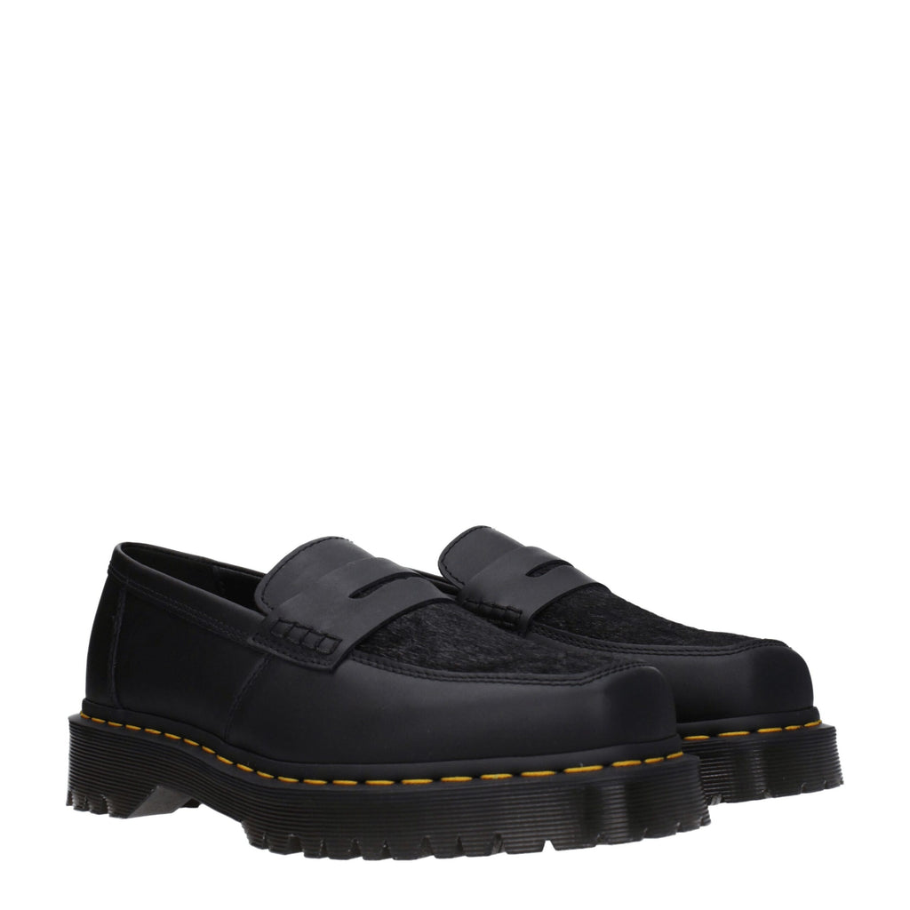 Dr. Martens Schwarze Leder Slipper