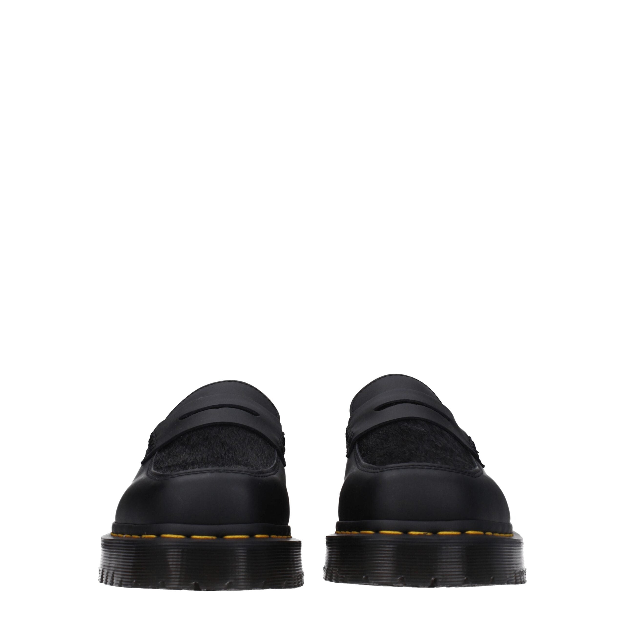 Dr. Martens Schwarze Leder Slipper