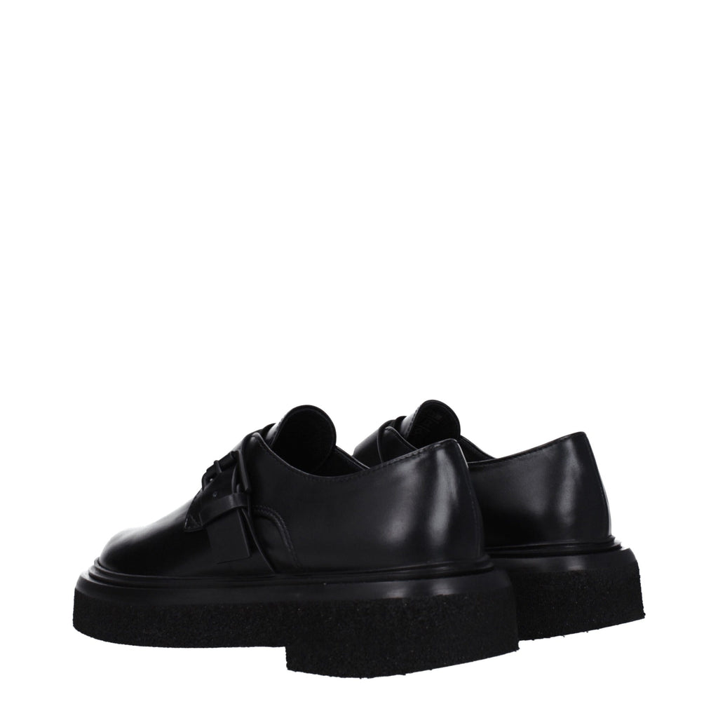 Max Mara Schwarze Leder Oxfords und Derbies