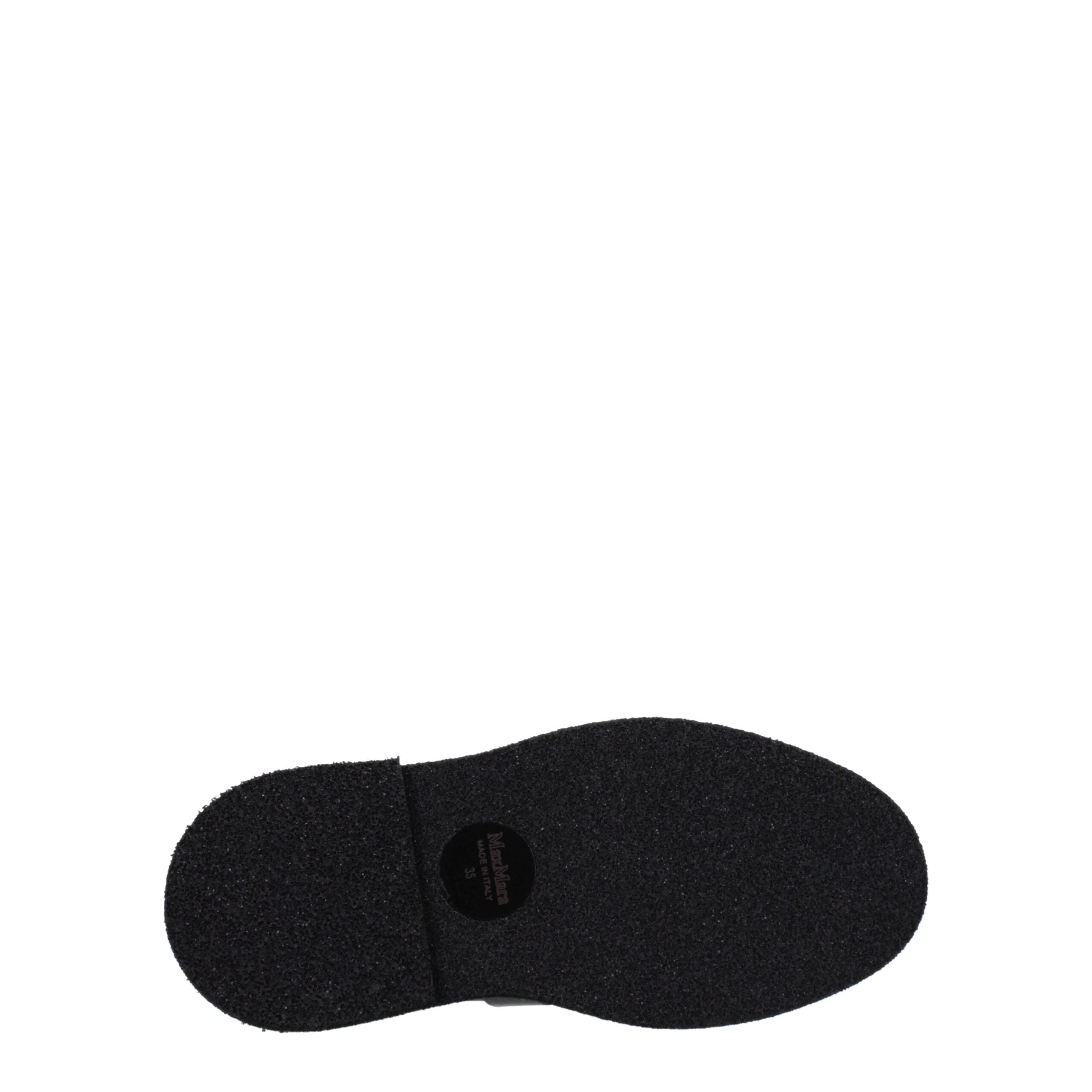 Max Mara Schwarze Leder Oxfords und Derbies