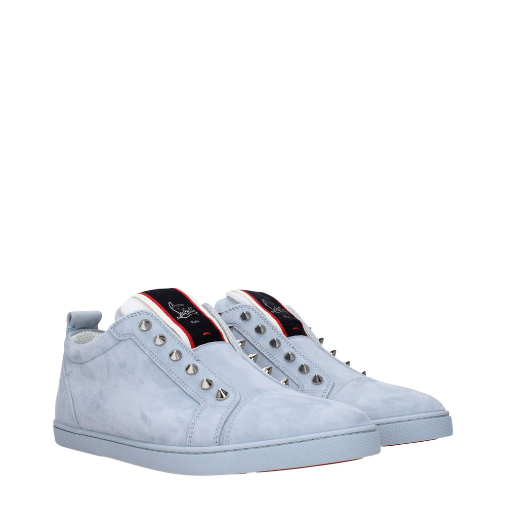 Christian Louboutin Blaue Leder Slipper