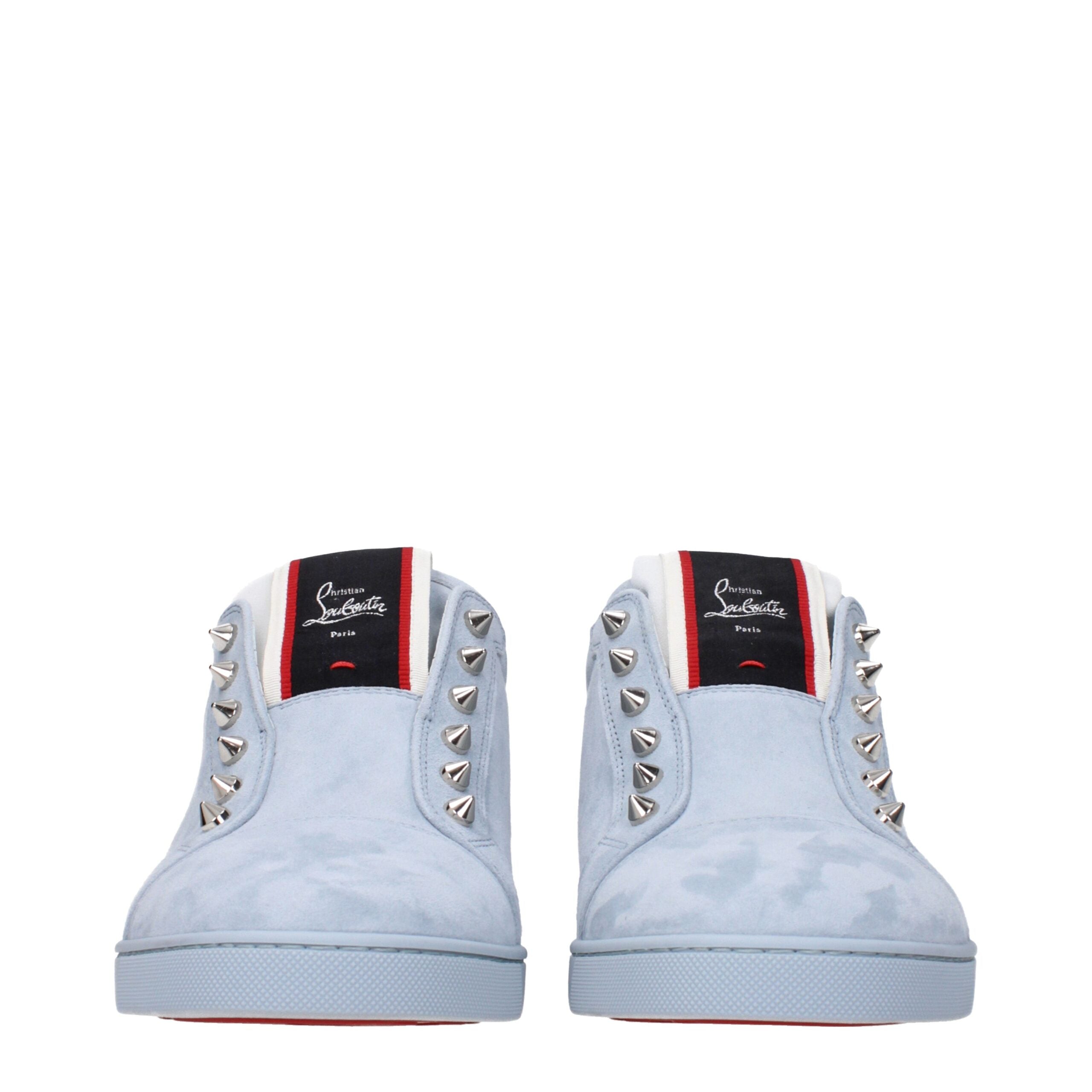 Christian Louboutin Blaue Leder Slipper