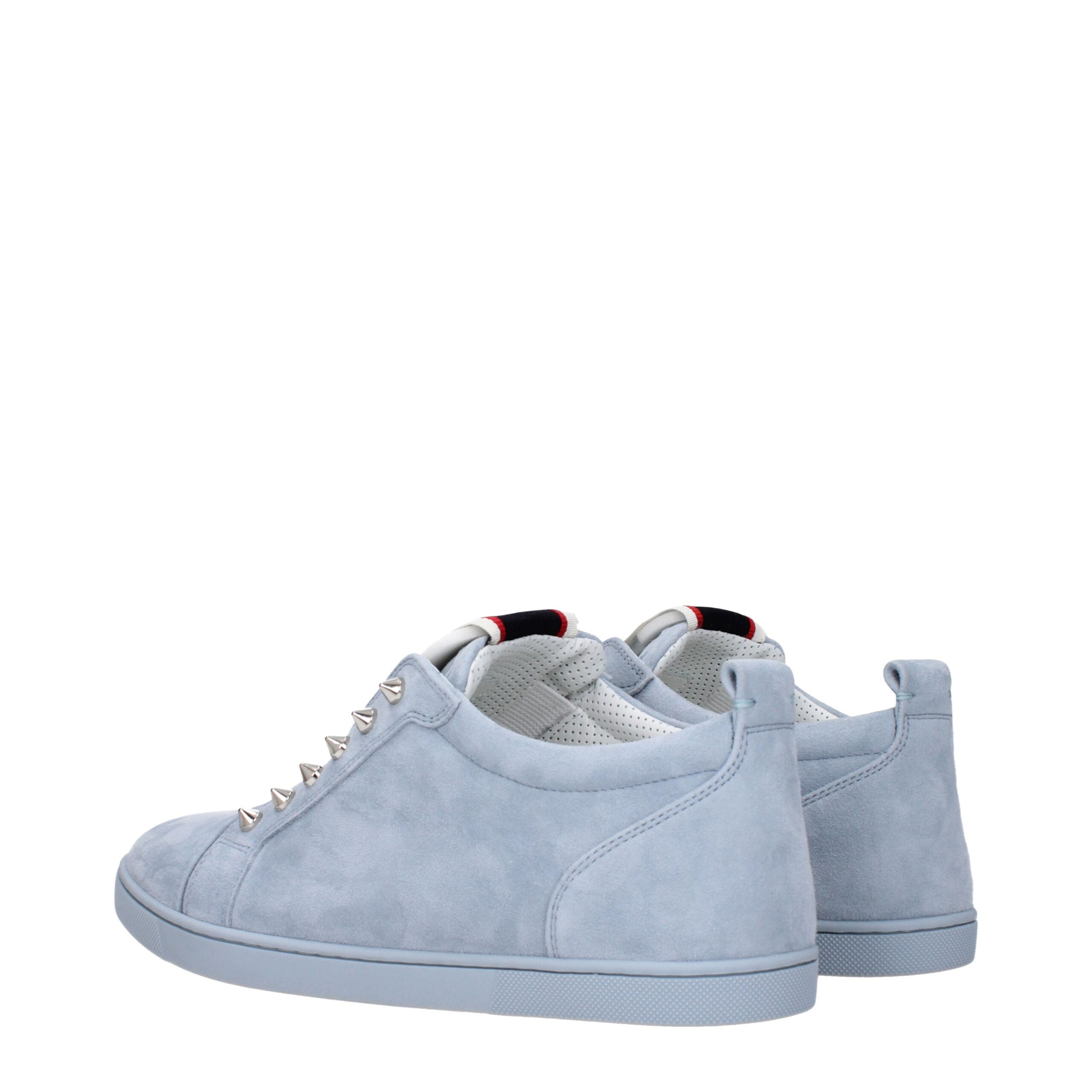 Christian Louboutin Blaue Leder Slipper