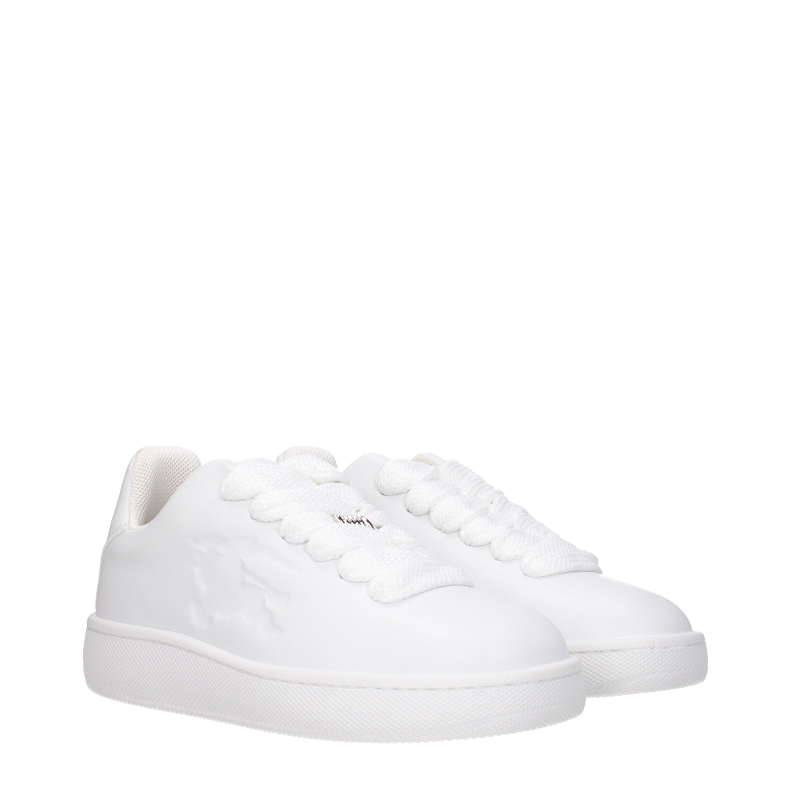 Burberry Weiße Leder-Low Tops