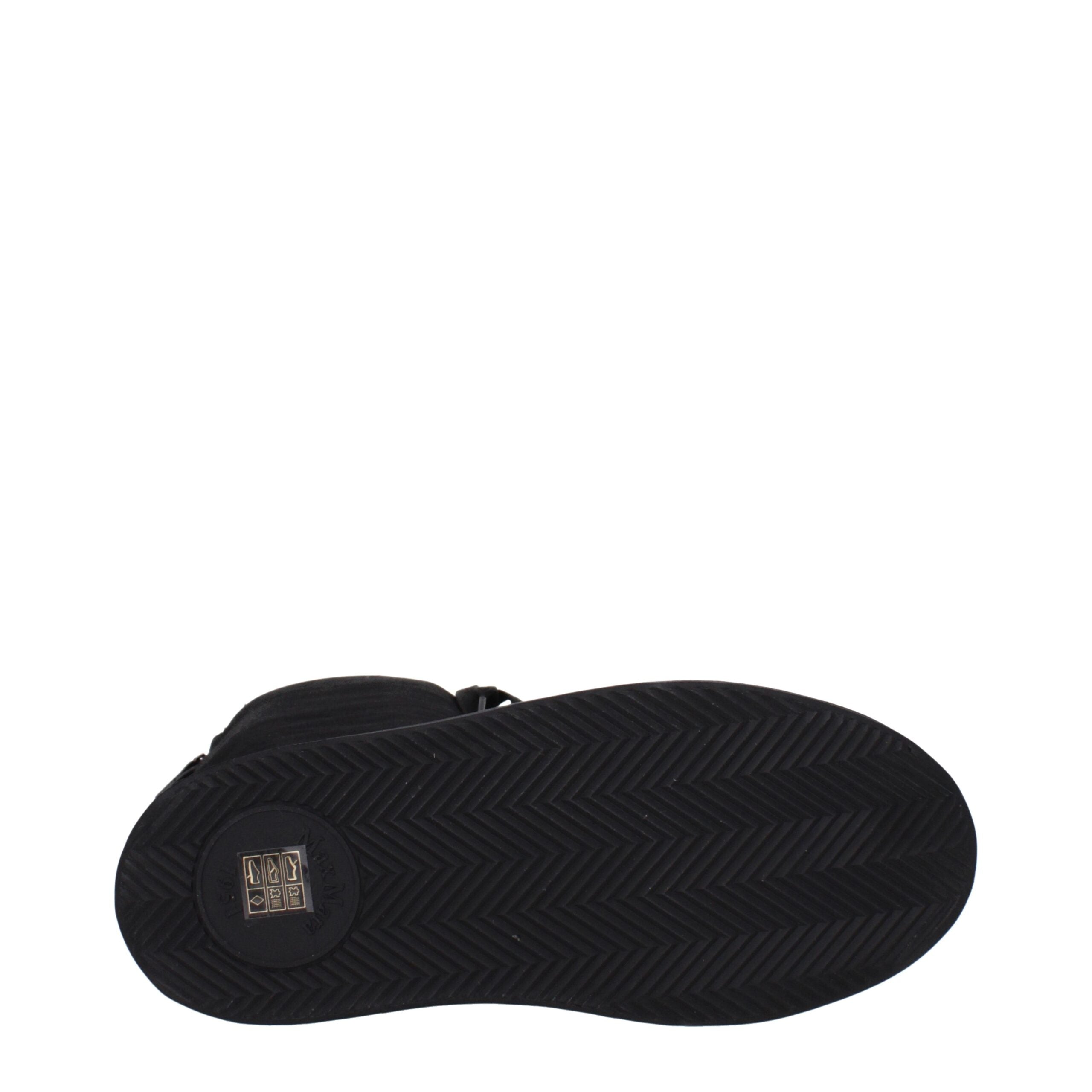 Max Mara Schwarze Schnürstiefel aus Stoff