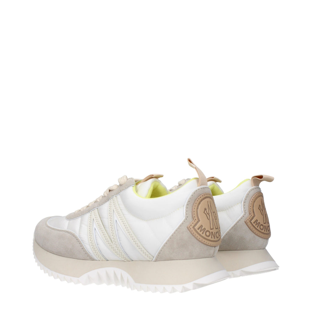 Moncler Beigefarbene Stoff-Sneaker mit niedrigem Schnitt