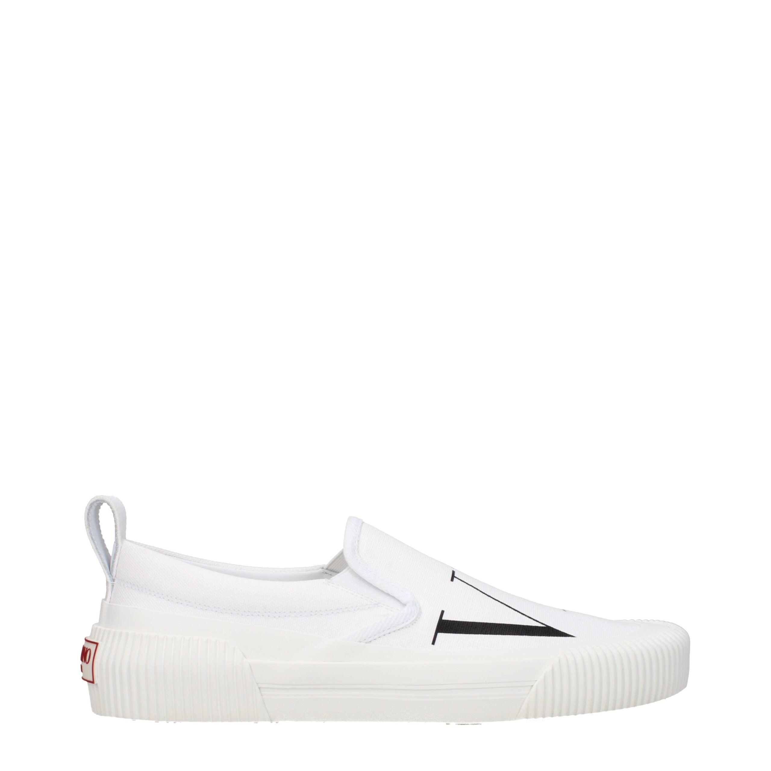 Valentino Garavani Weiße Slipper aus Stoff
