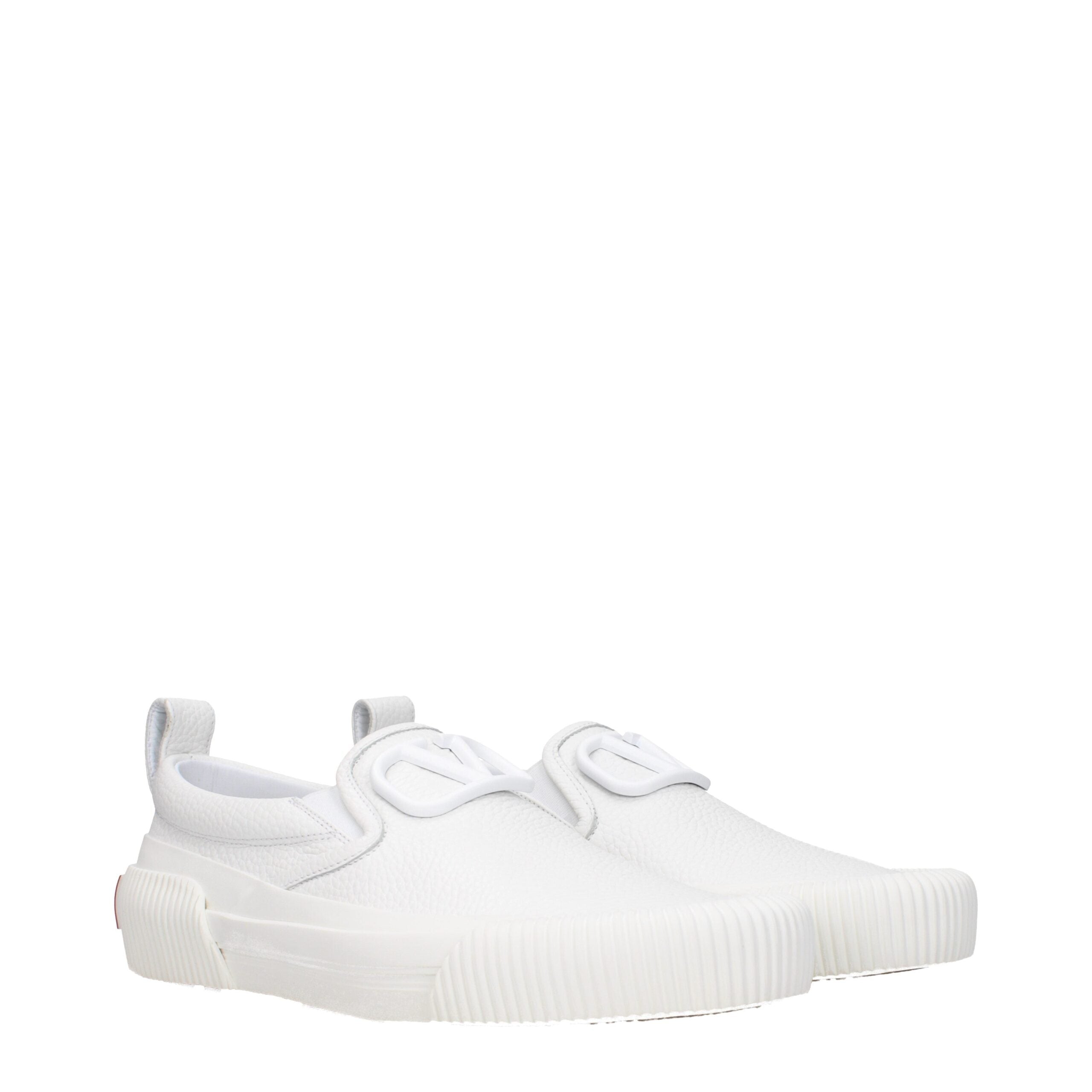Valentino Garavani Weiße Leder Slipper