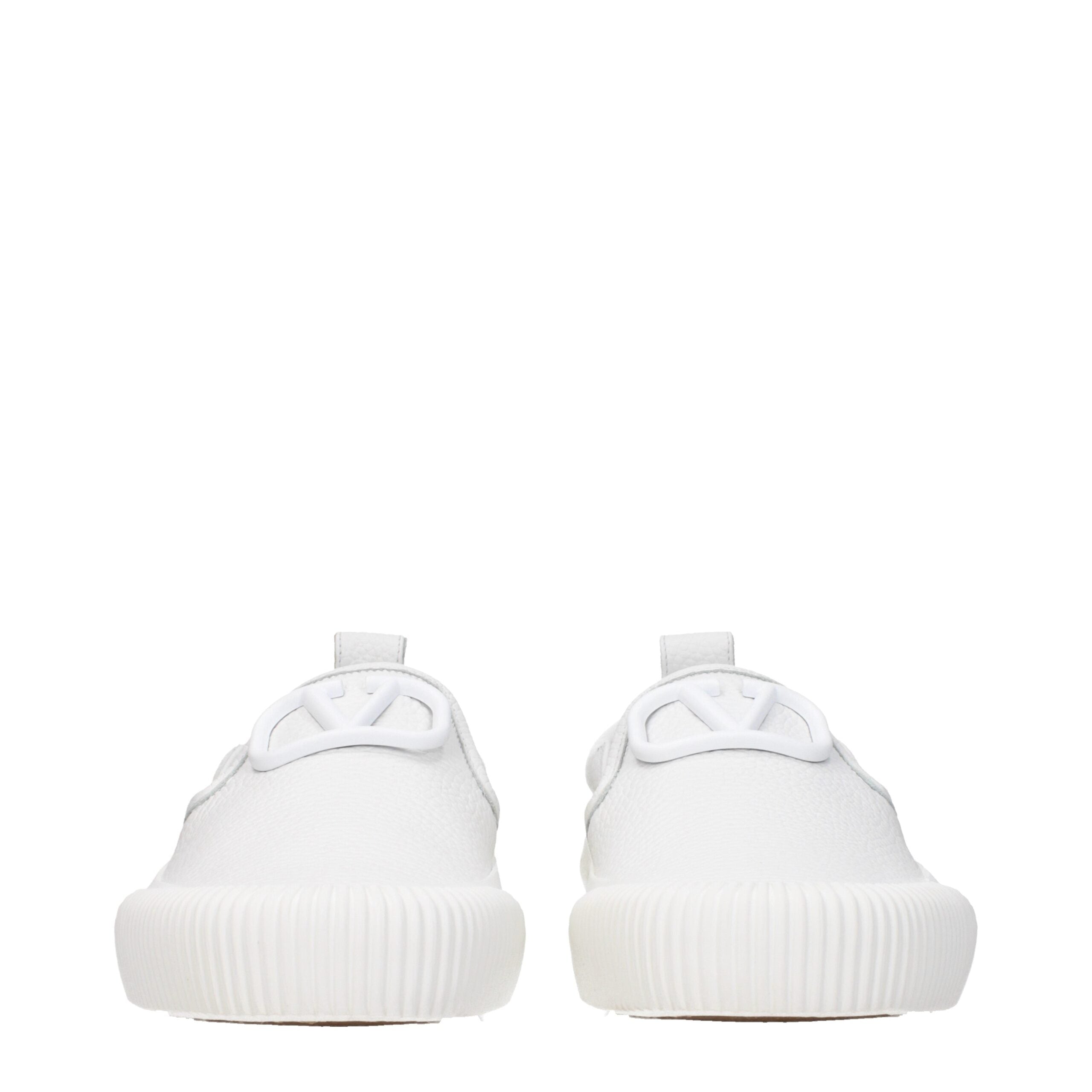 Valentino Garavani Weiße Leder Slipper