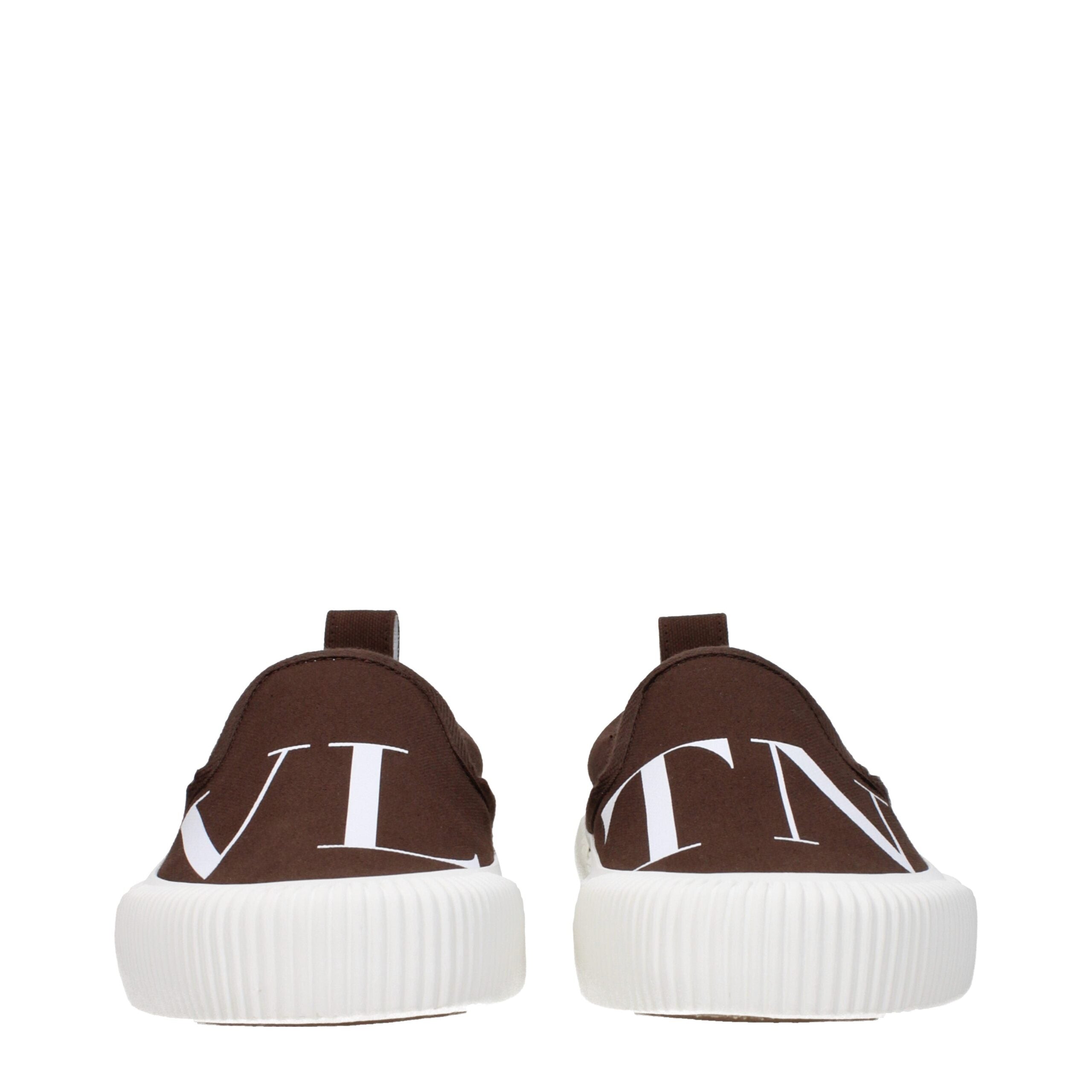 Valentino Garavani Braune Slipper aus Stoff