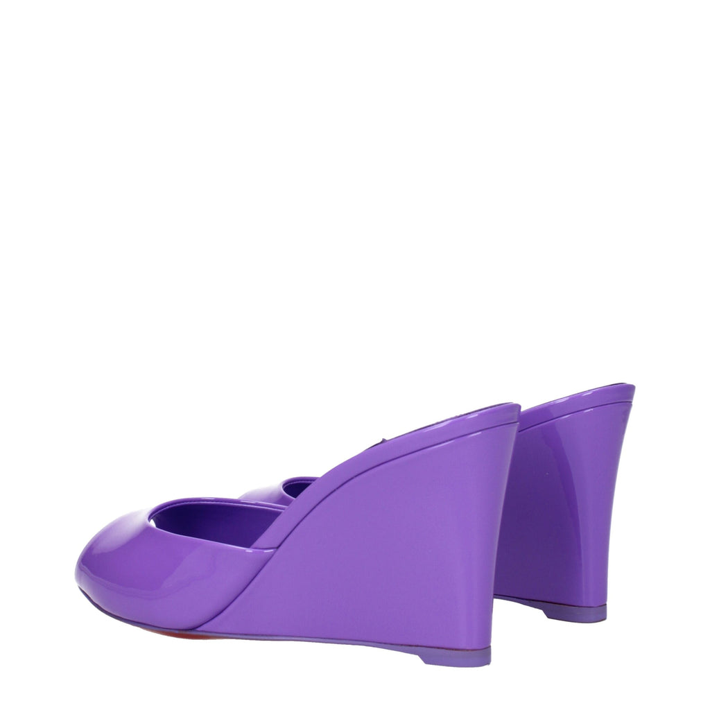 Christian Louboutin Lila Leder Wedges Sandalen