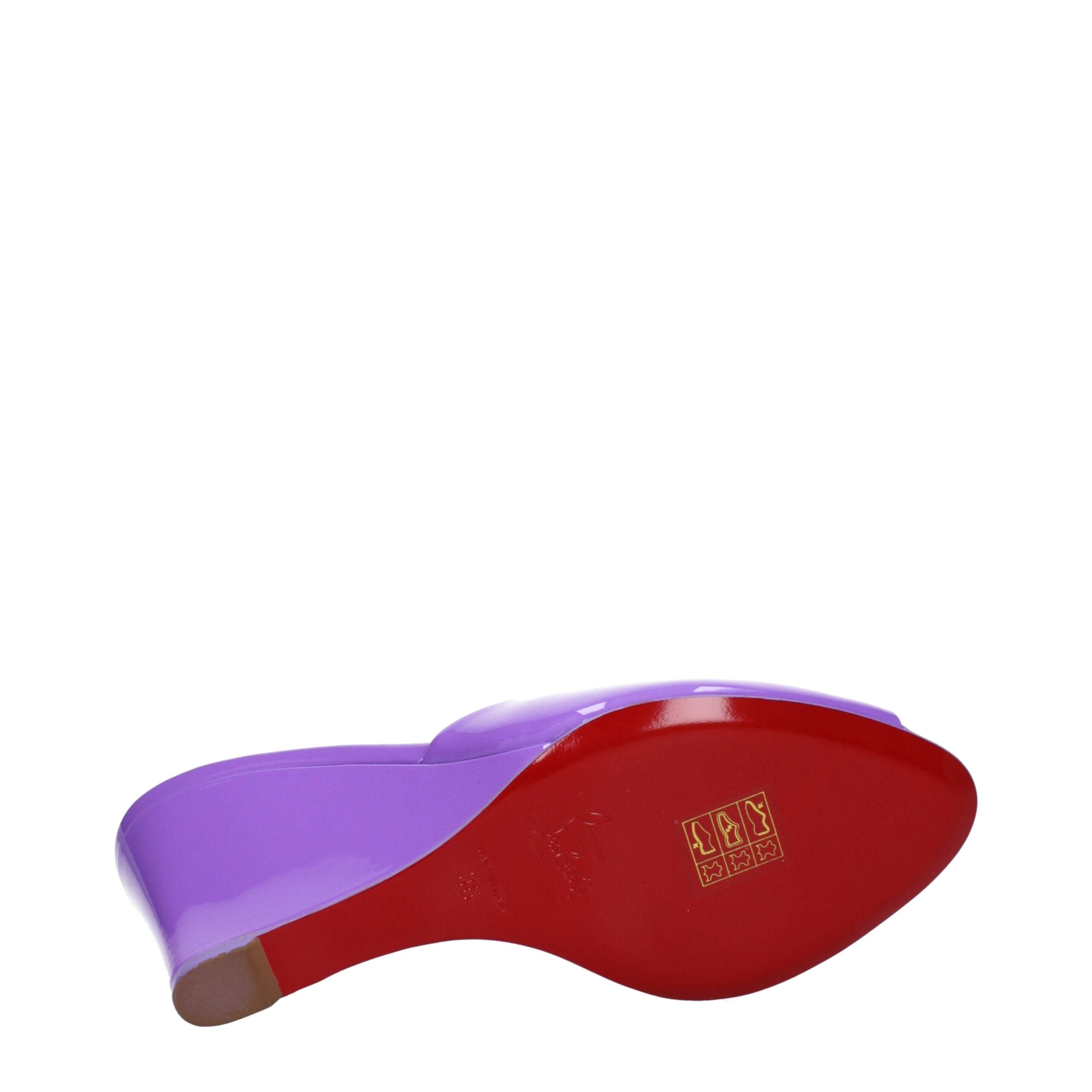 Christian Louboutin Lila Leder Wedges Sandalen