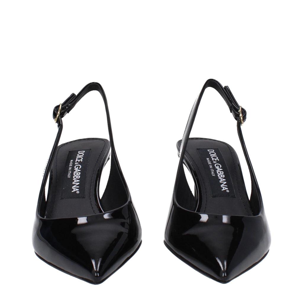 Dolce & Gabbana Schwarze Leder High Heel Pumps
