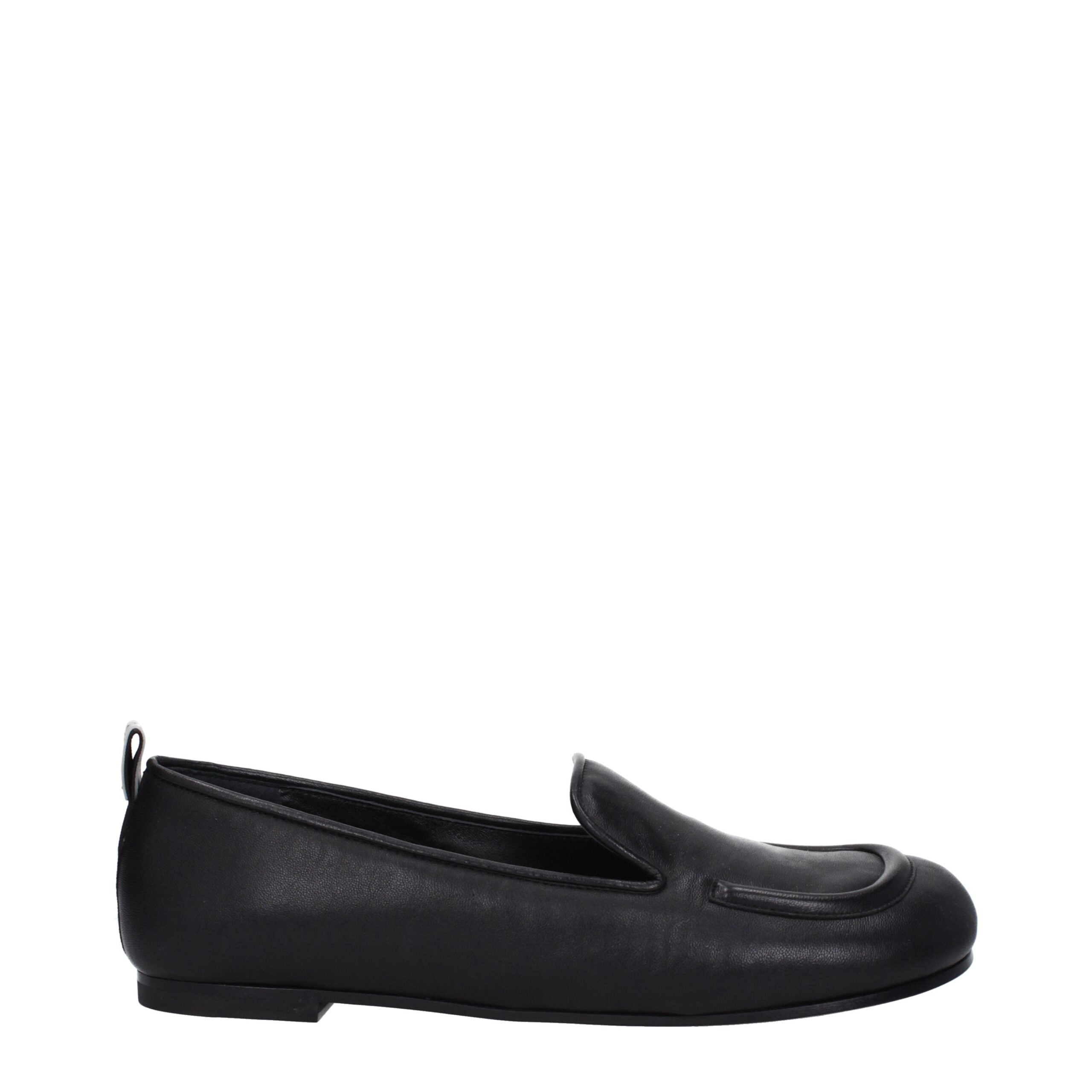 Premiata Schwarze Leder Slipper