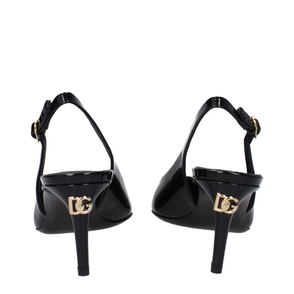 Dolce & Gabbana Schwarze Leder High Heel Pumps