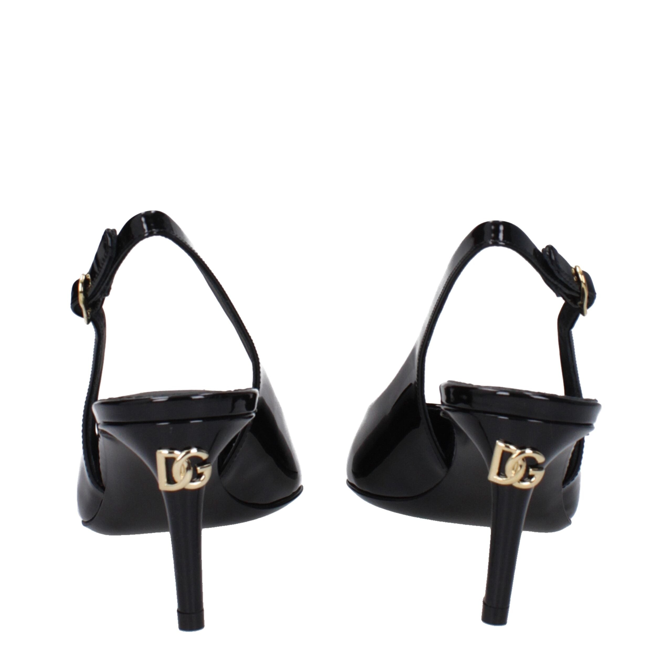 Dolce & Gabbana Schwarze Leder High Heel Pumps