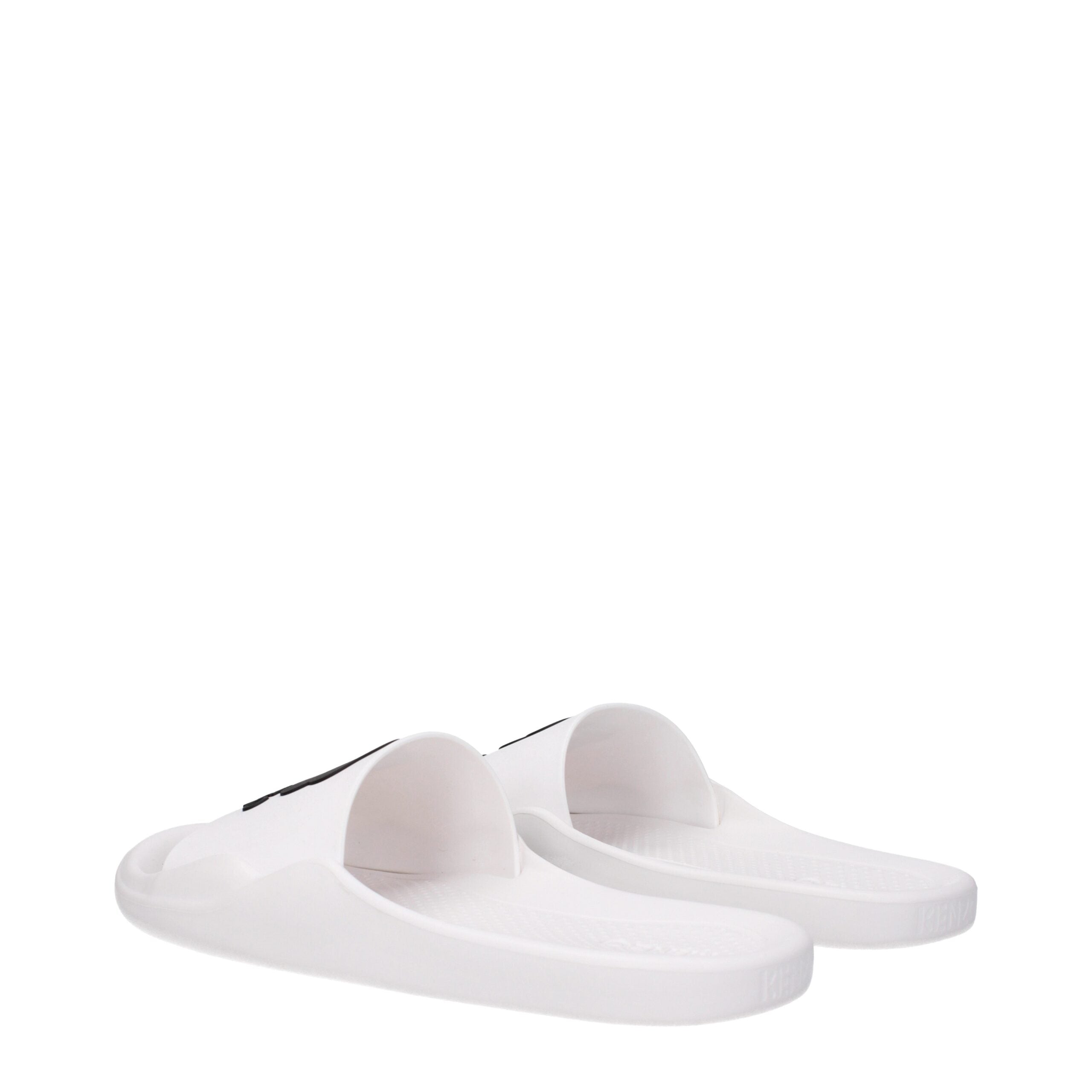 Kenzo Weiße Baumwollpantoffeln Sandalen