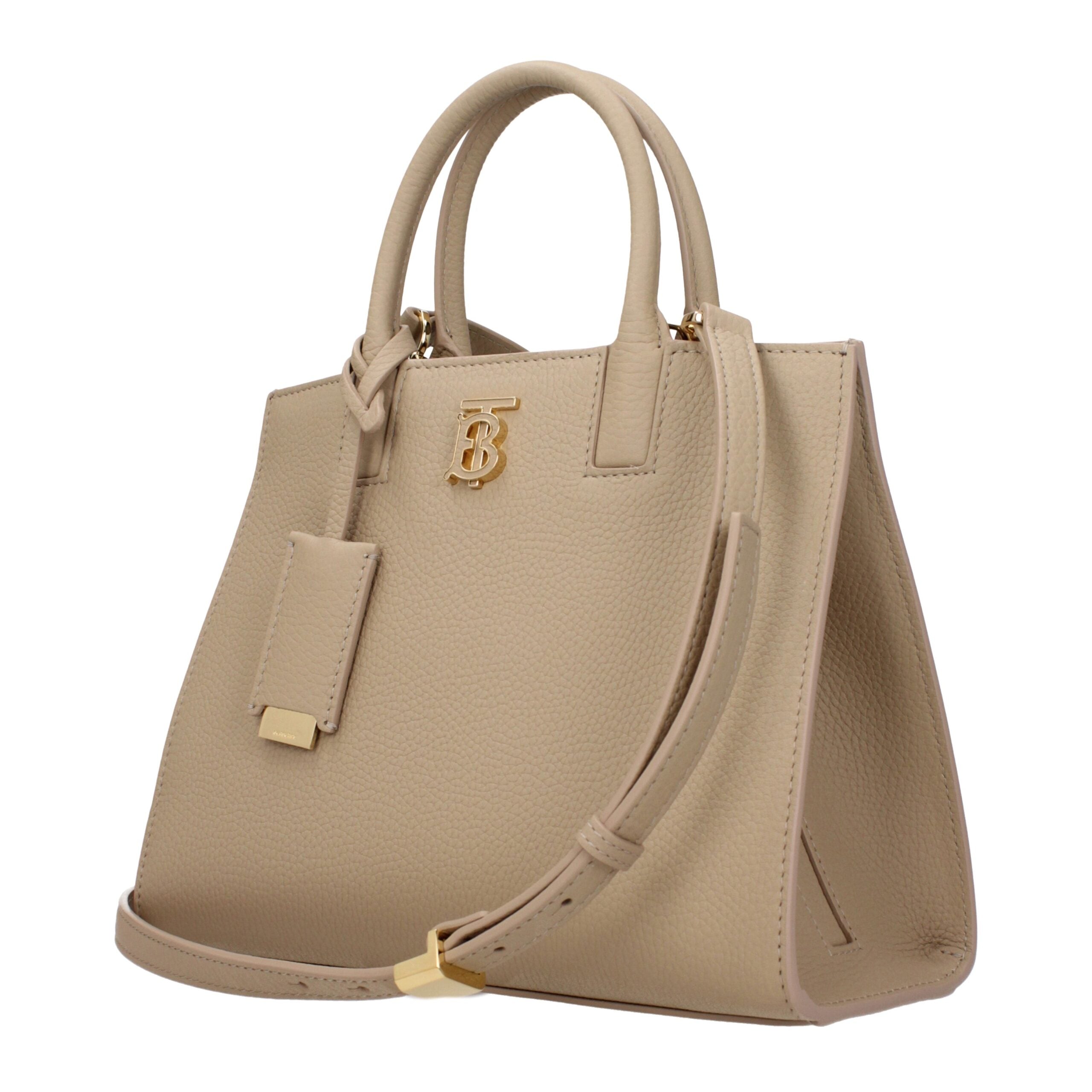 Burberry Beige Lederhandtaschen