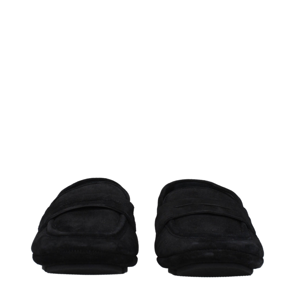 Dolce & Gabbana Schwarze Leder Slipper